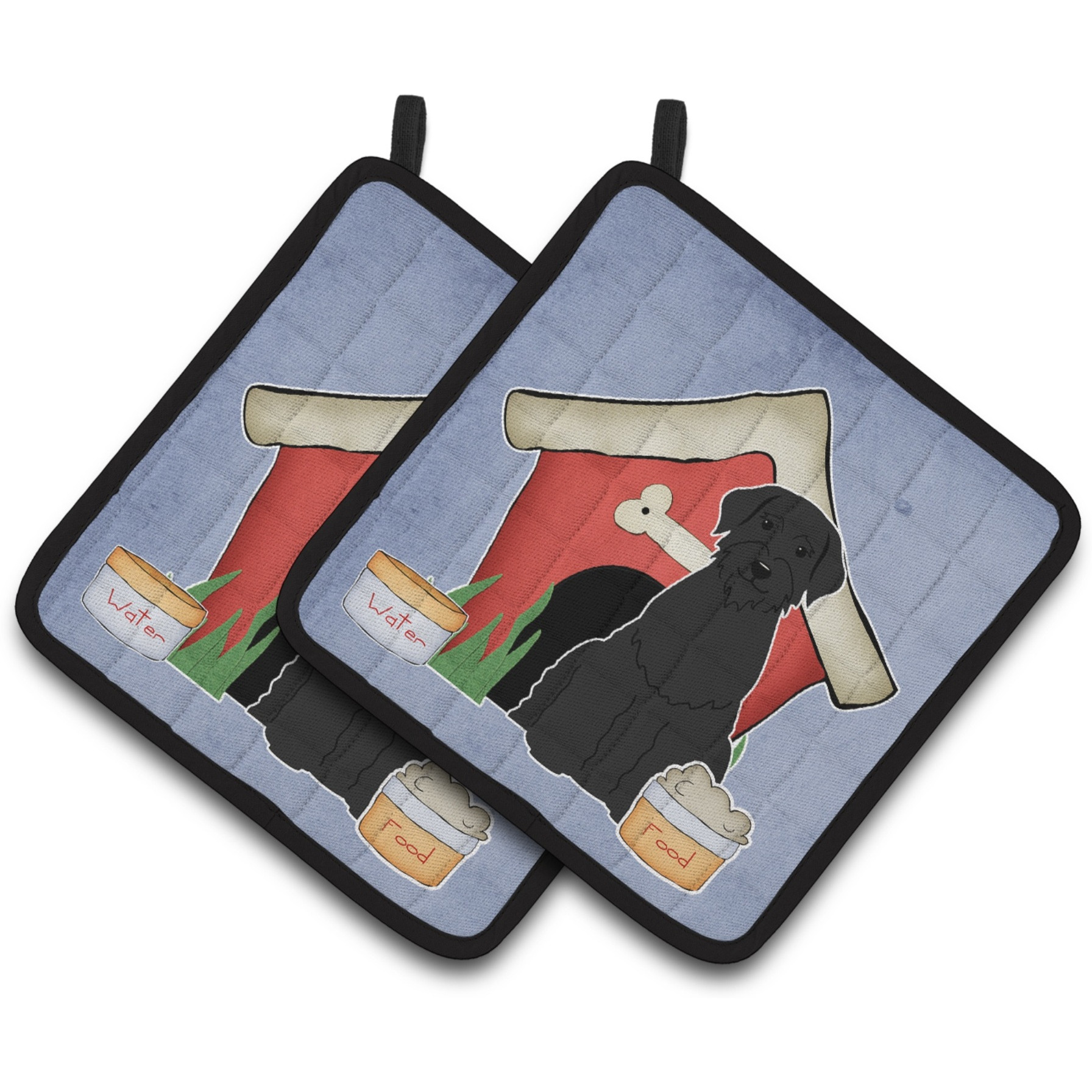 &quotCaroline's Treasures Dog House Collection Giant Schnauzer Pair of Pot Holders BB2820PTHD, 7.5HX7.5W, Multicolor"