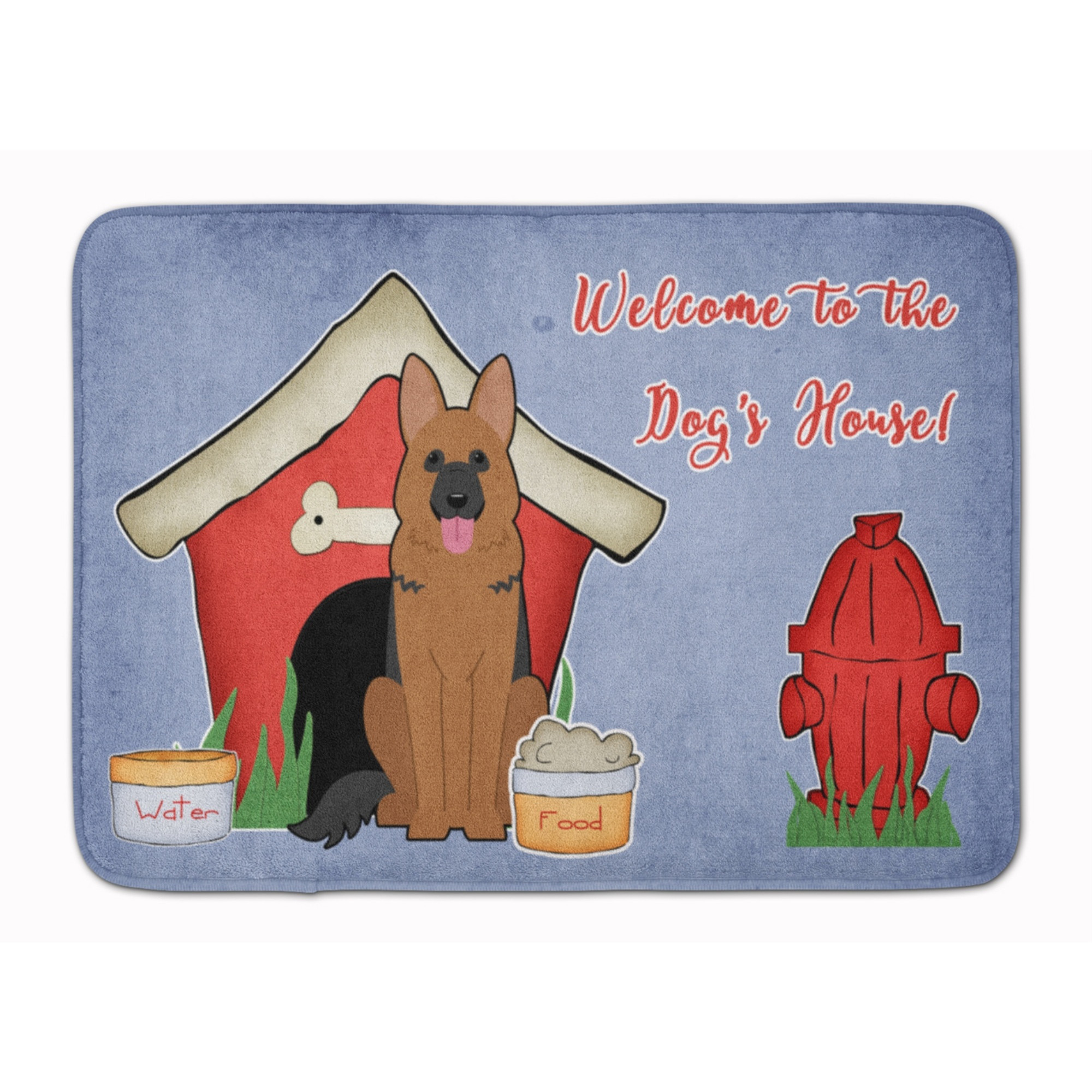 &quotCaroline's Treasures Dog House Collection German Shepherd Floor Mat, 19"" x 27"", Multicolor"