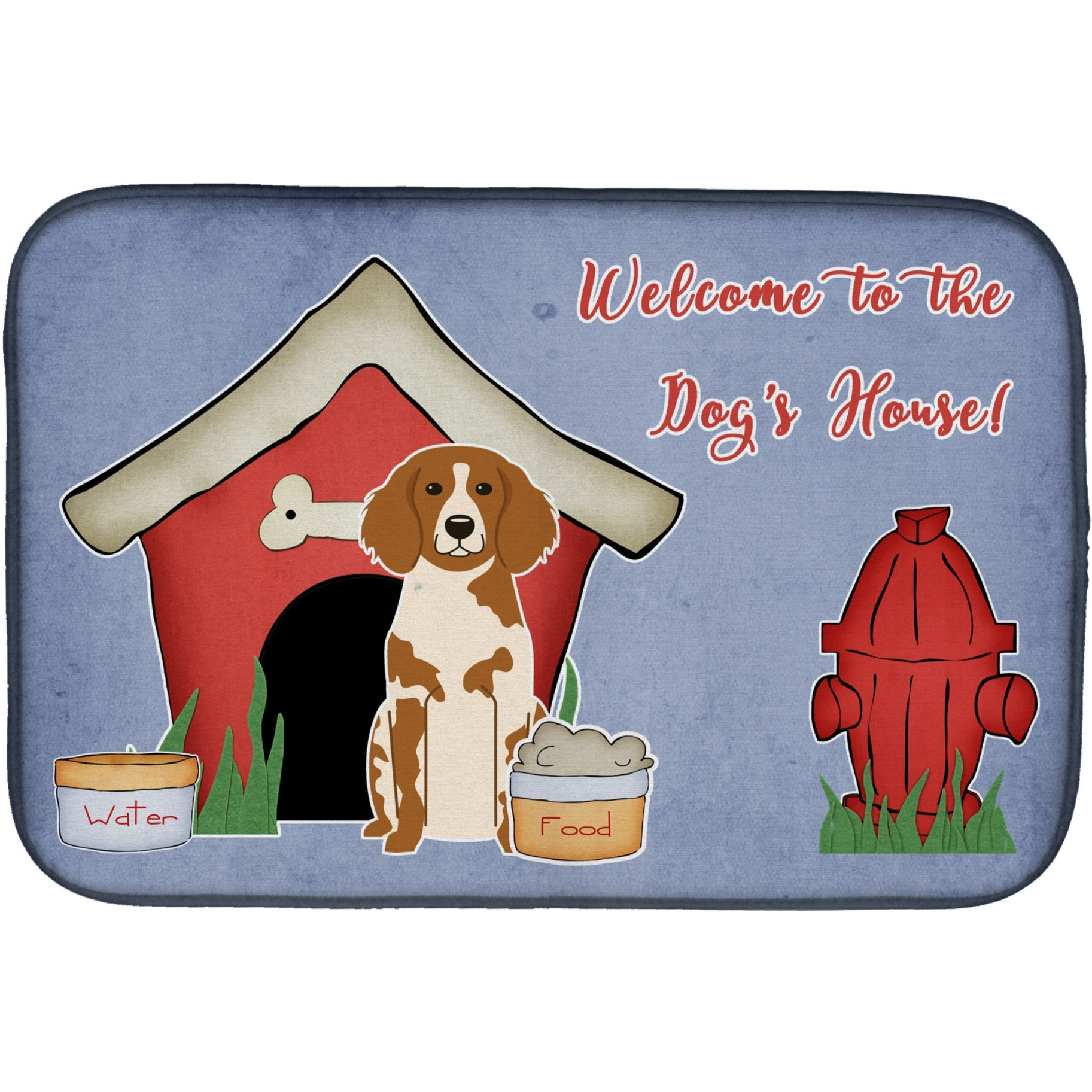 &quotCaroline's Treasures Dog House Collection Brittany Spaniel Dish Drying Mat, 14"" x 21"""