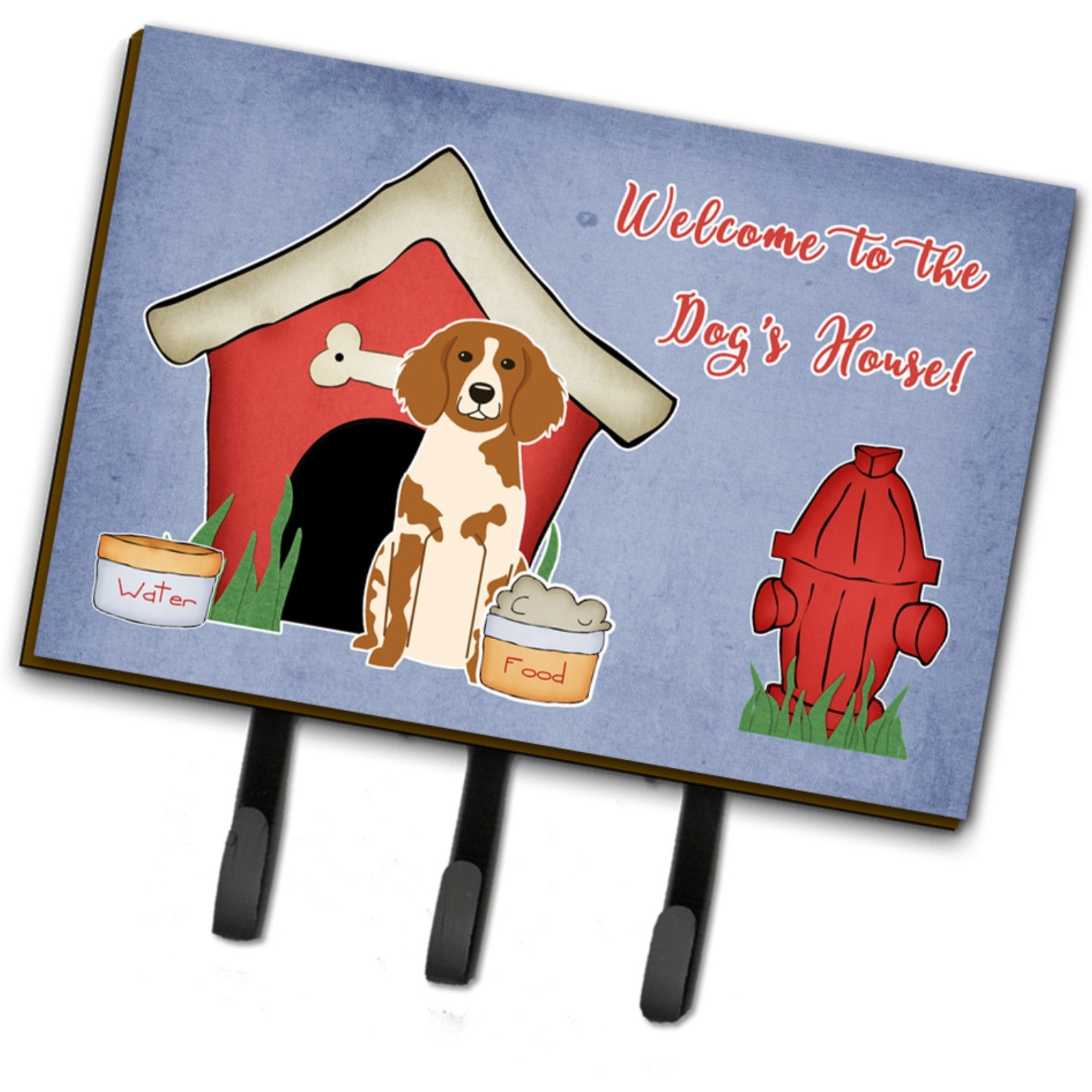 &quotCaroline's Treasures Dog House Collection Brittany Spaniel Leash or Key Holder BB2826TH68, Triple, Multicolor"