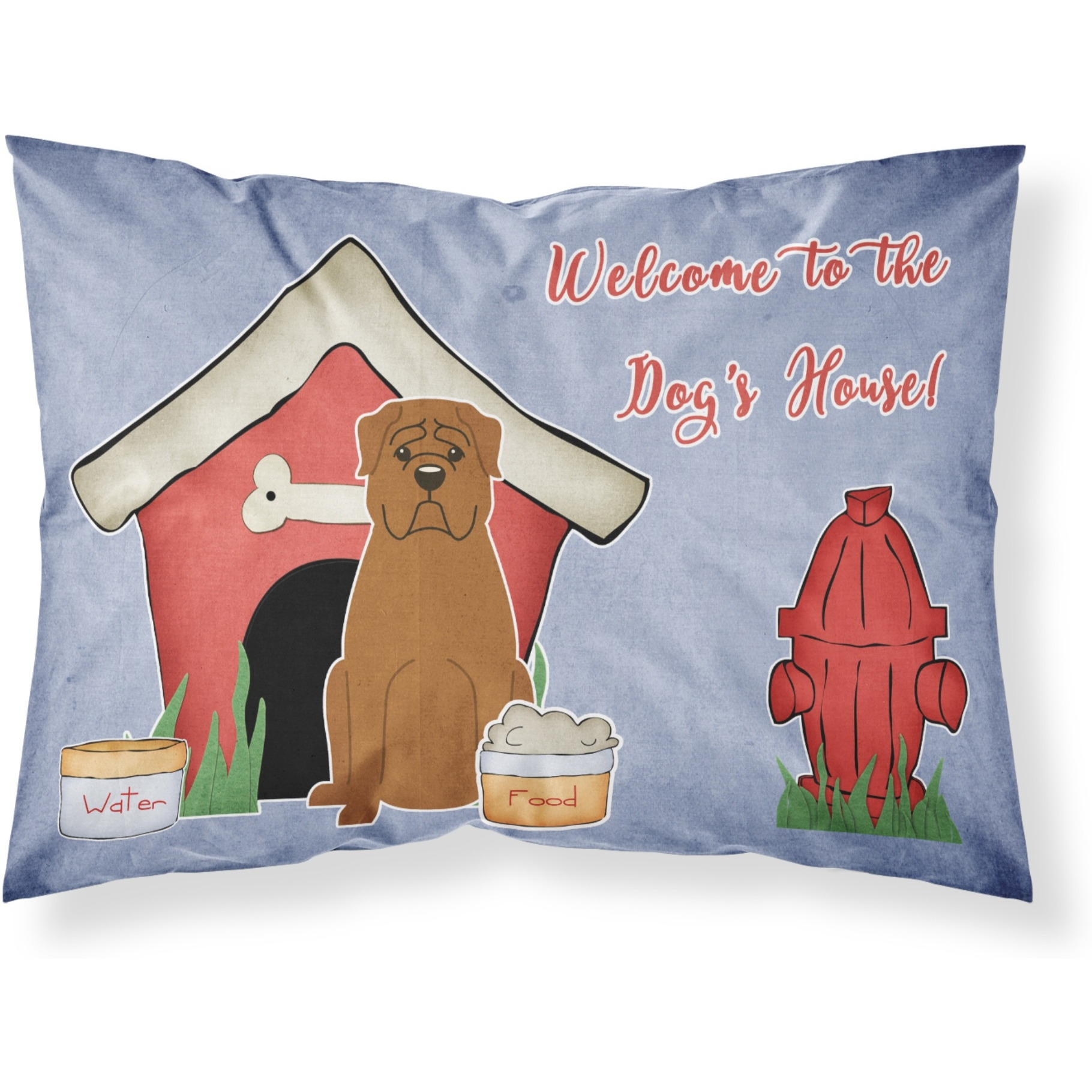 &quotCaroline's Treasures Dog House Collection Dogue de Bourdeaux Fabric Standard Pillowcase BB2827PILLOWCASE, Multicolor"