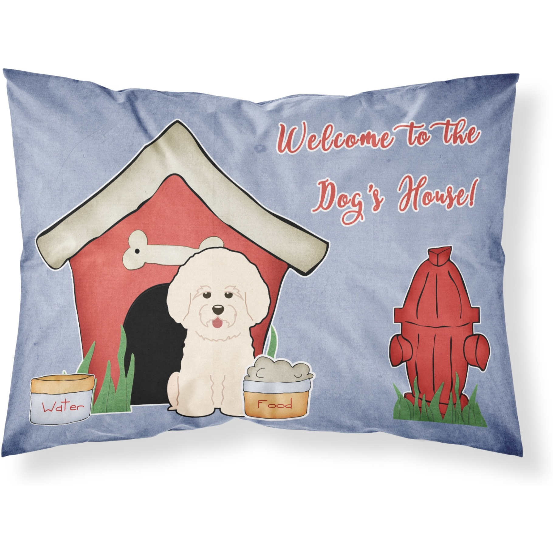 Caroline's Treasures Dog House Collection Bichon Frise Fabric Standard Pillowcase BB2829PILLOWCASE