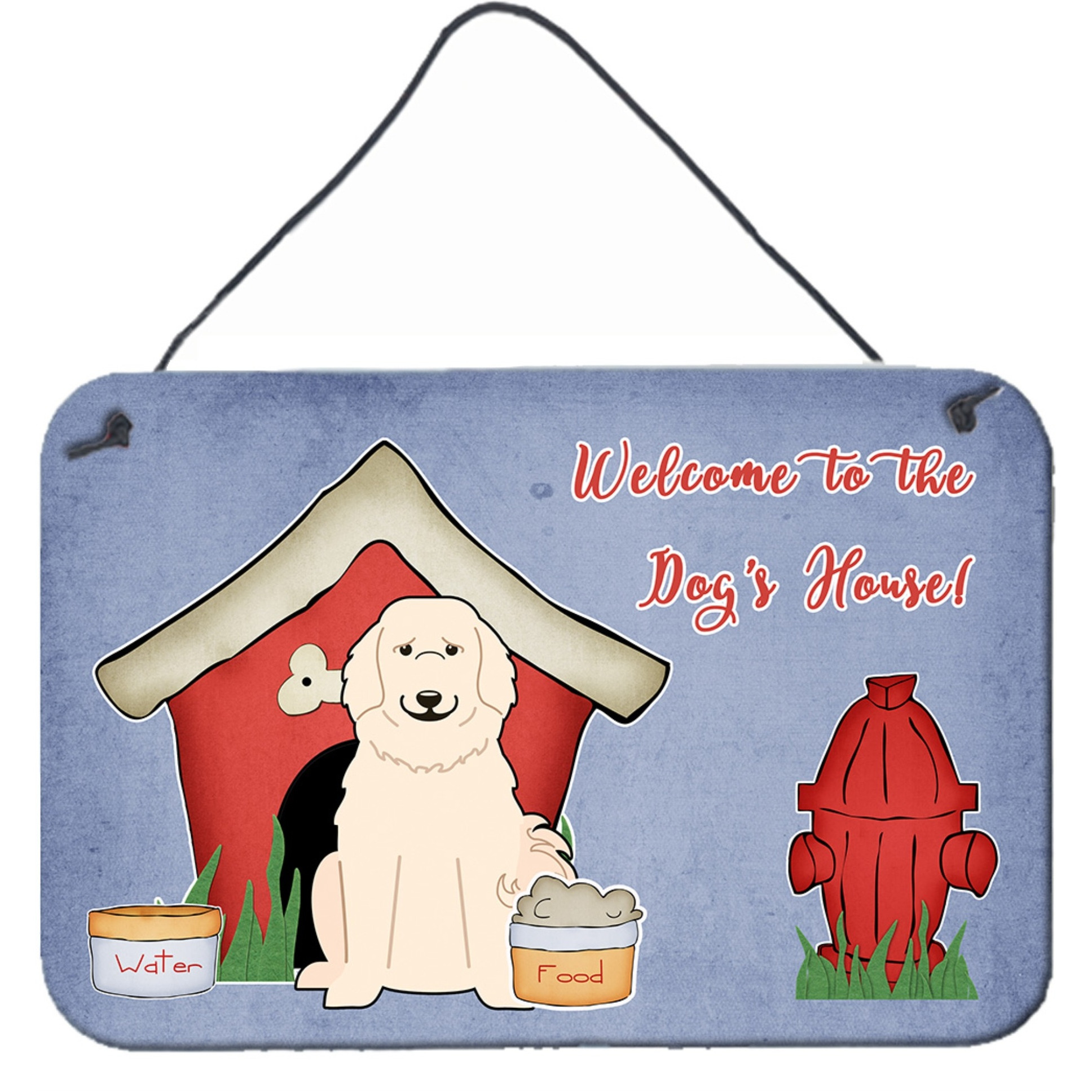 &quotCaroline's Treasures Dog House Collection Pyrenese Wall or Door Hanging Prints BB2837DS812, 8HX12W"
