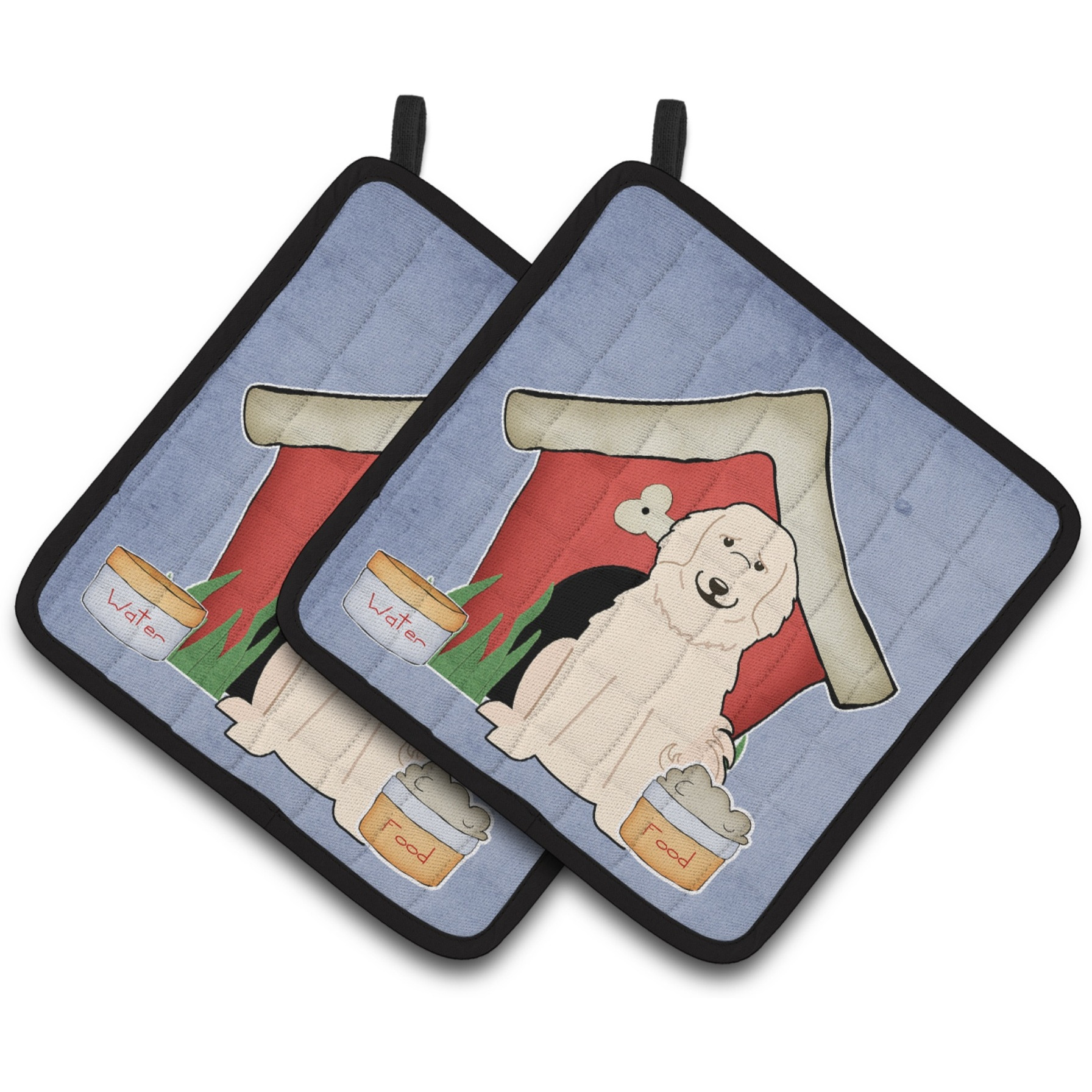 &quotCaroline's Treasures Dog House Collection Great Pyrenese Pair of Pot Holders BB2837PTHD, 7.5HX7.5W, Multicolor"