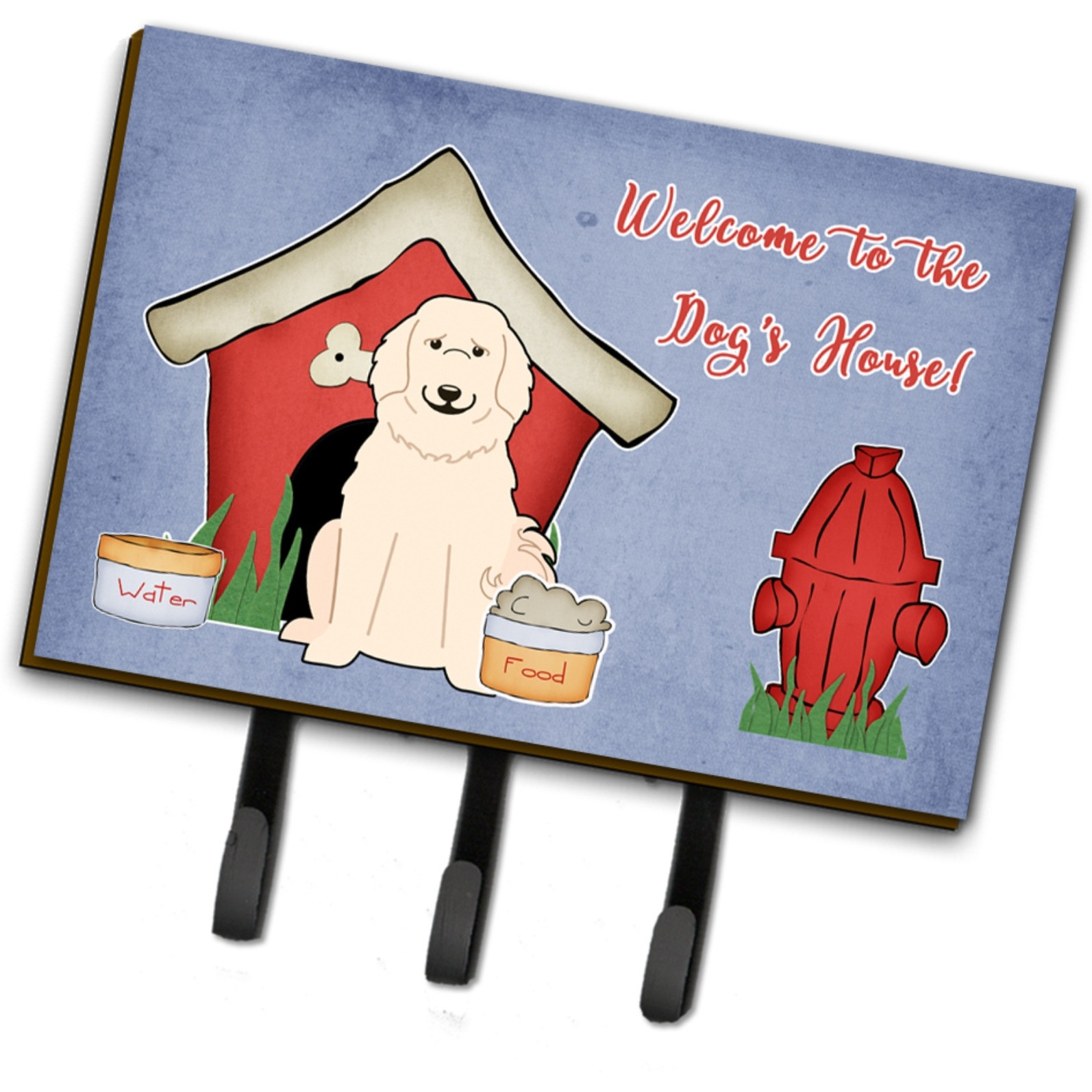 &quotCaroline's Treasures Dog House Collection Pyrenese Leash or Key Holder BB2837TH68, Triple"