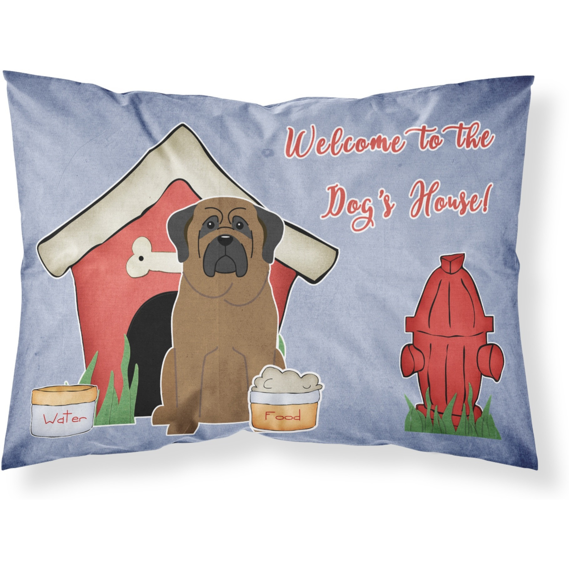 &quotCaroline's Treasures Dog House Collection Bullmastiff Fabric Standard Pillowcase BB2838PILLOWCASE, Multicolor"