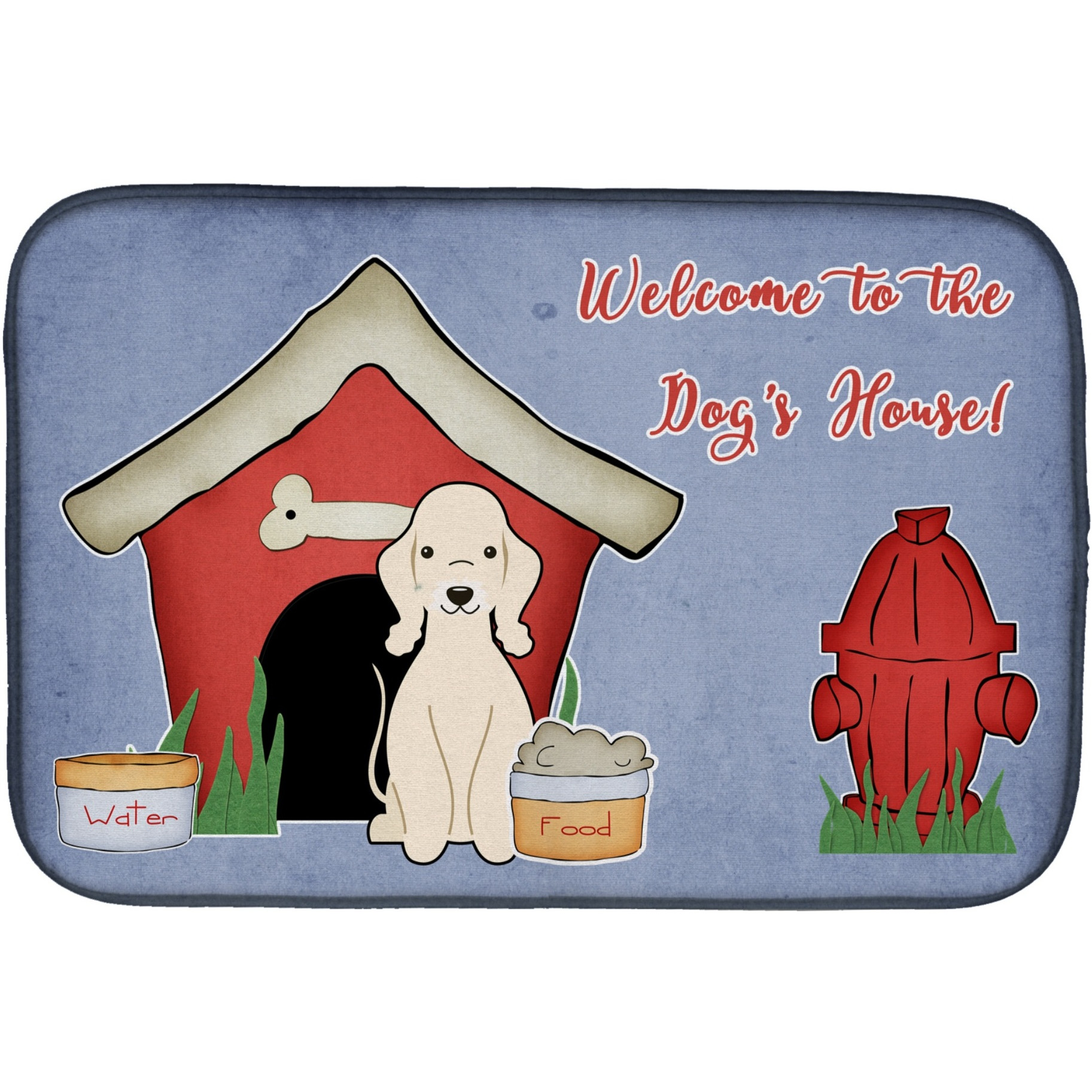 &quotCaroline's Treasures Dog House Collection Bedlington Terrier Sandy Dish Drying Mat, 14"" x 21"""
