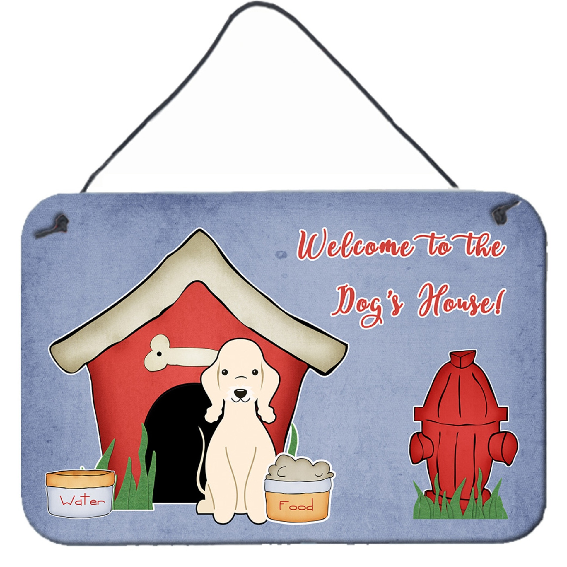 &quotCaroline's Treasures Dog House Collection Bedlington Terrier Sandy Wall or Door Hanging Prints BB2845DS812, 8HX12W, Multicolor"