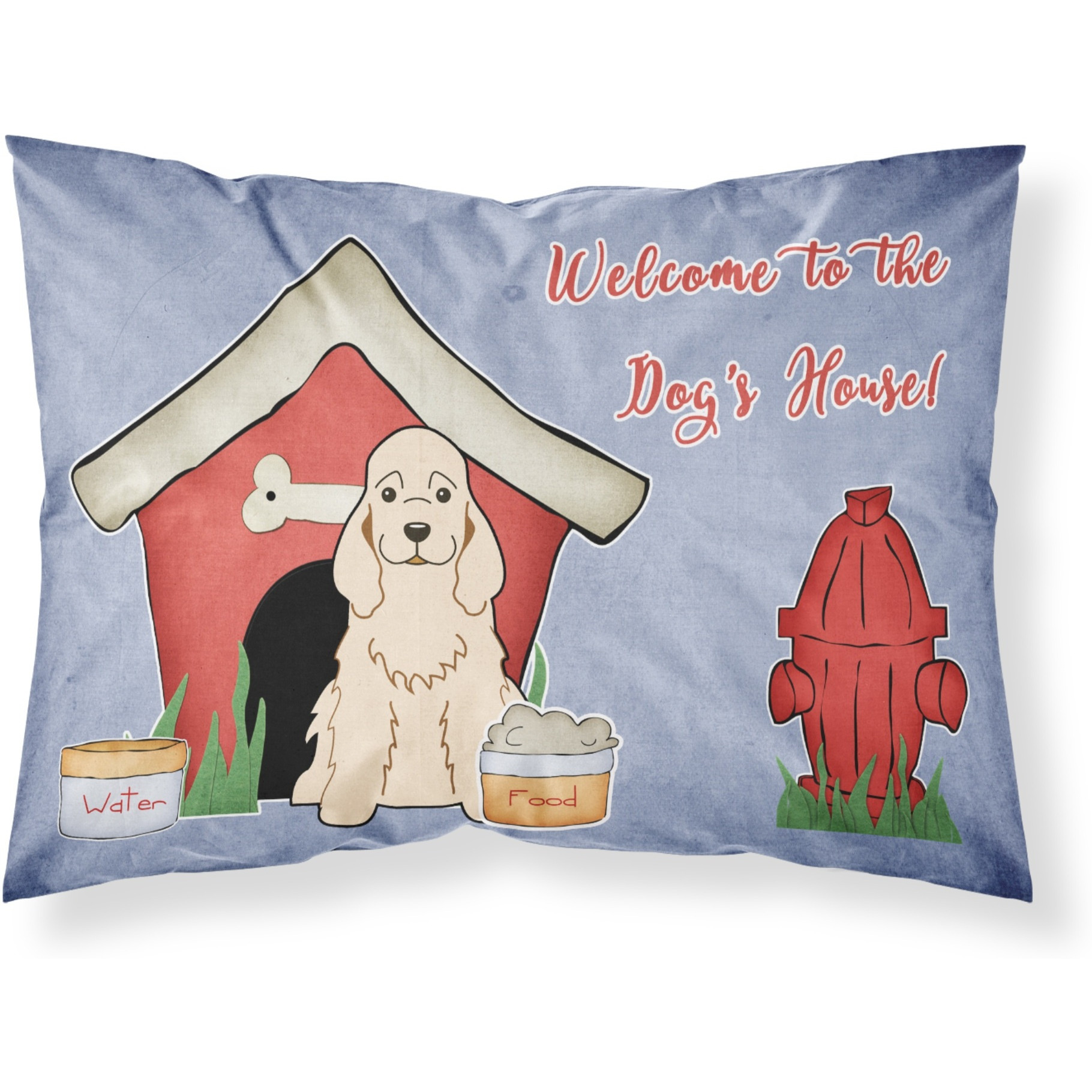 Caroline's Treasures Dog House Collection Cocker Spaniel Buff Fabric Standard Pillowcase BB2848PILLOWCASE