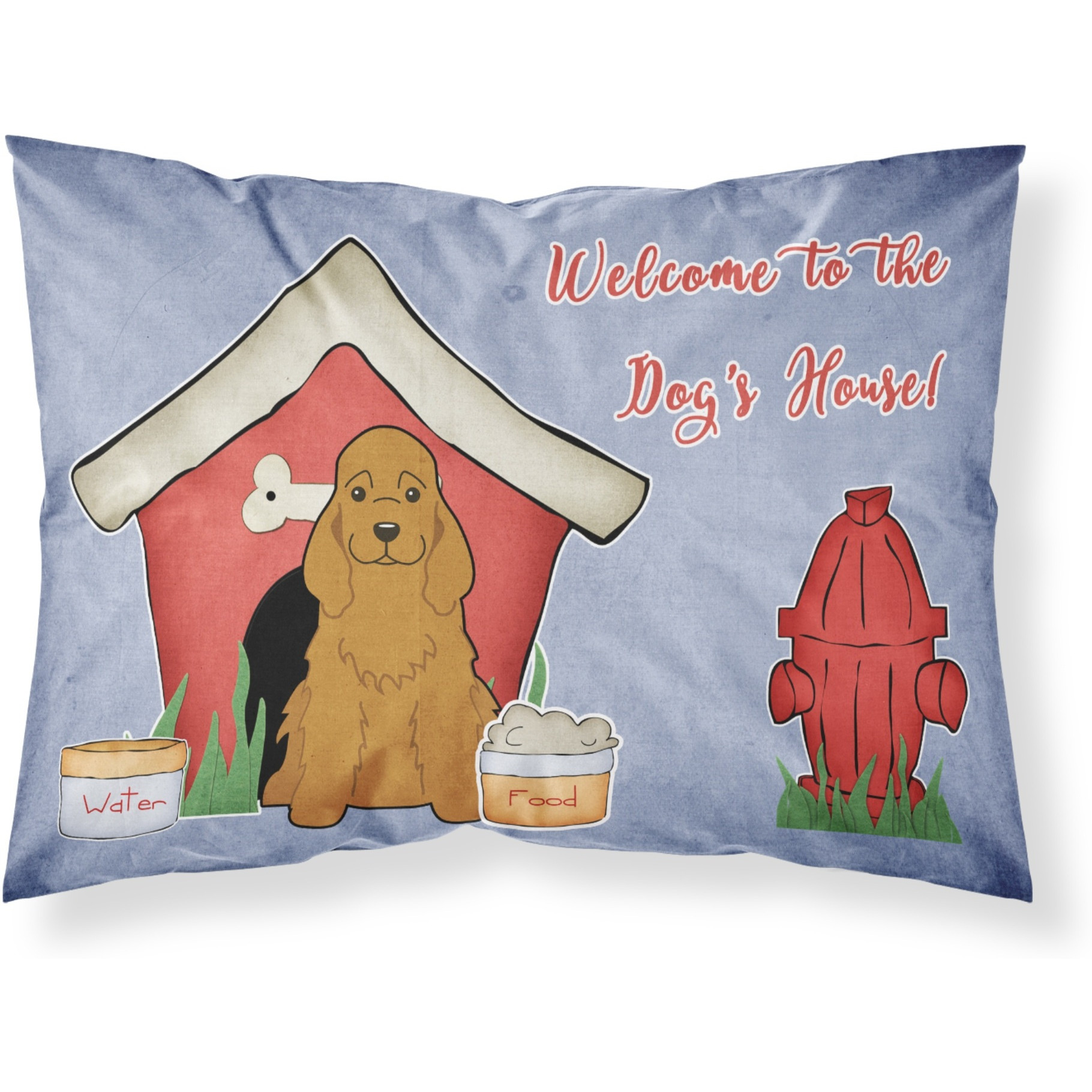 &quotCaroline's Treasures Dog House Collection Cocker Spaniel Red Fabric Standard Pillowcase BB2849PILLOWCASE, Multicolor"