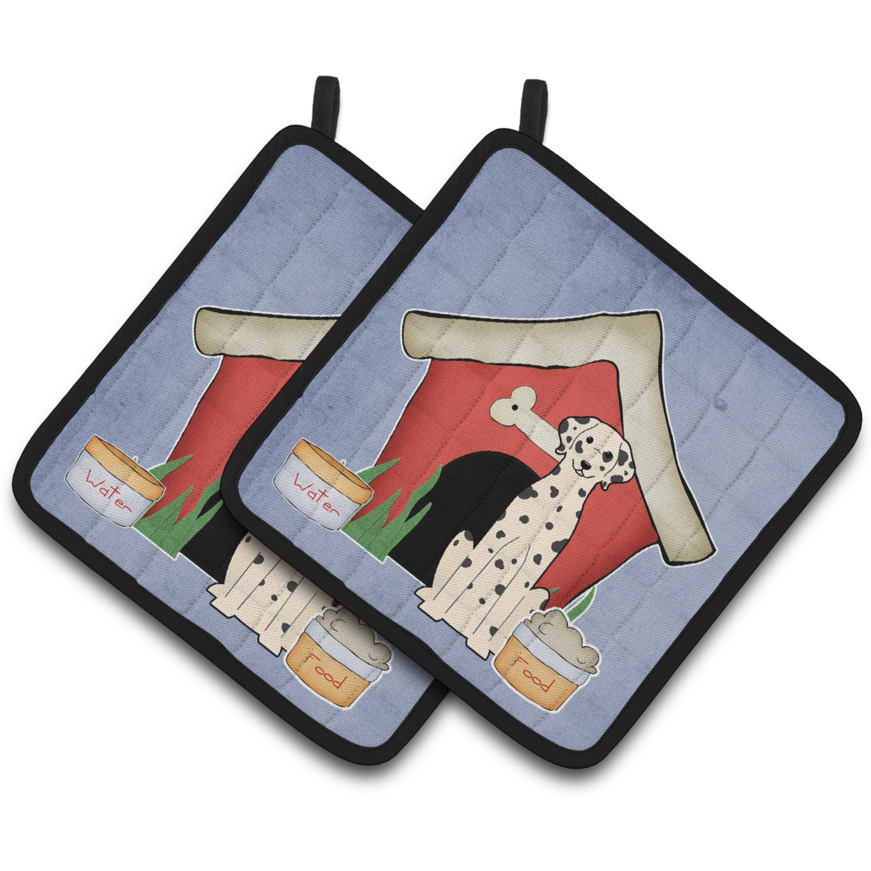 &quotCaroline's Treasures Dog House Collection Dalmatian Pair of Pot Holders BB2851PTHD, 7.5HX7.5W, Multicolor"