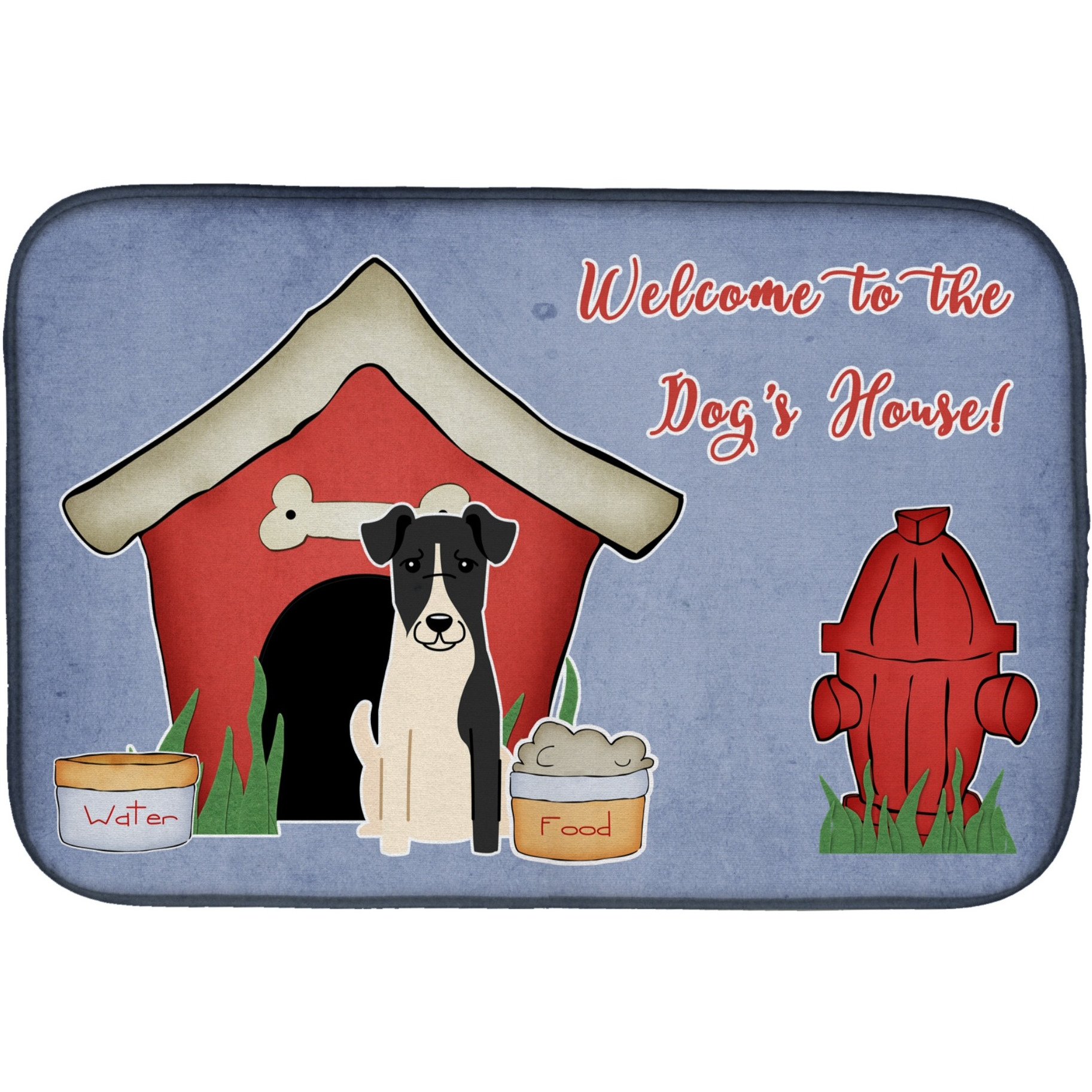 &quotCaroline's Treasures BB2852DDM Dish Drying Mat, 14"" x 21"", Dog House"