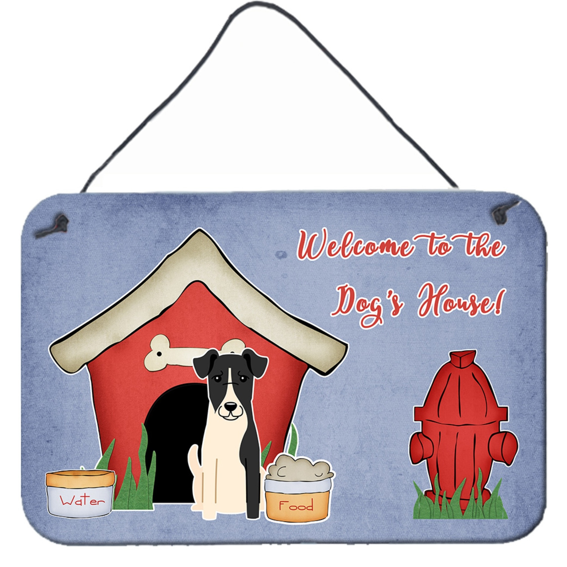 &quotCaroline's Treasures Dog House Collection Smooth Fox Terrier Wall or Door Hanging Prints BB2852DS812, 8HX12W, Multicolor"