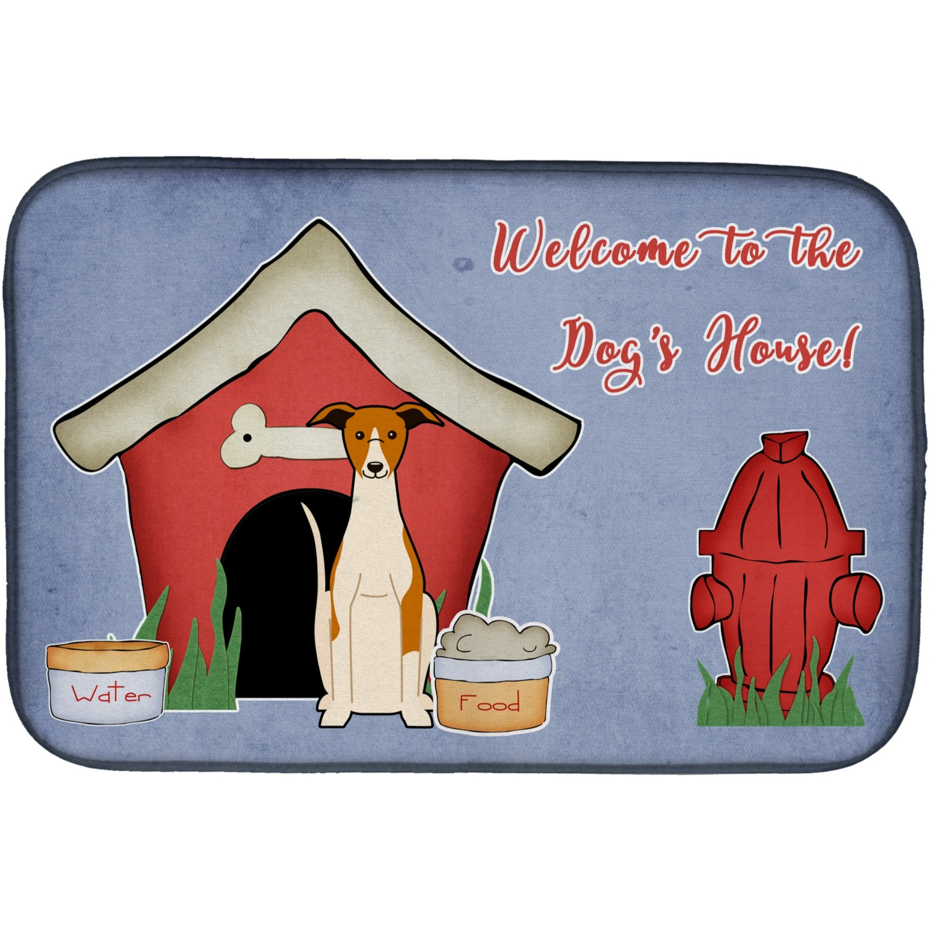 &quotCaroline's Treasures Dog House Collection Whippet Dish Drying Mat, 14"" x 21"""