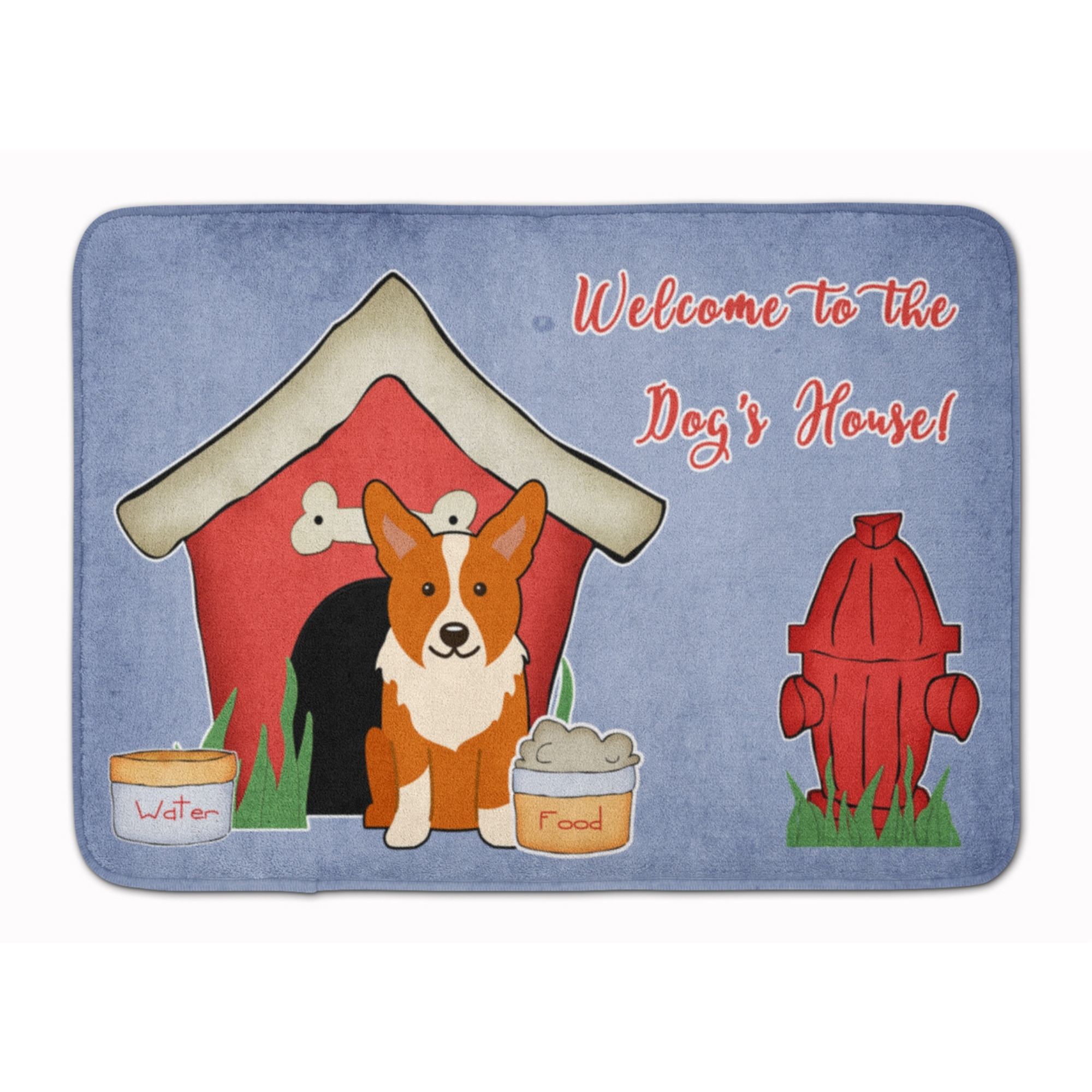 &quotCaroline's Treasures Dog House Collection Corgi Floor Mat, 19"" x 27"", Multicolor"