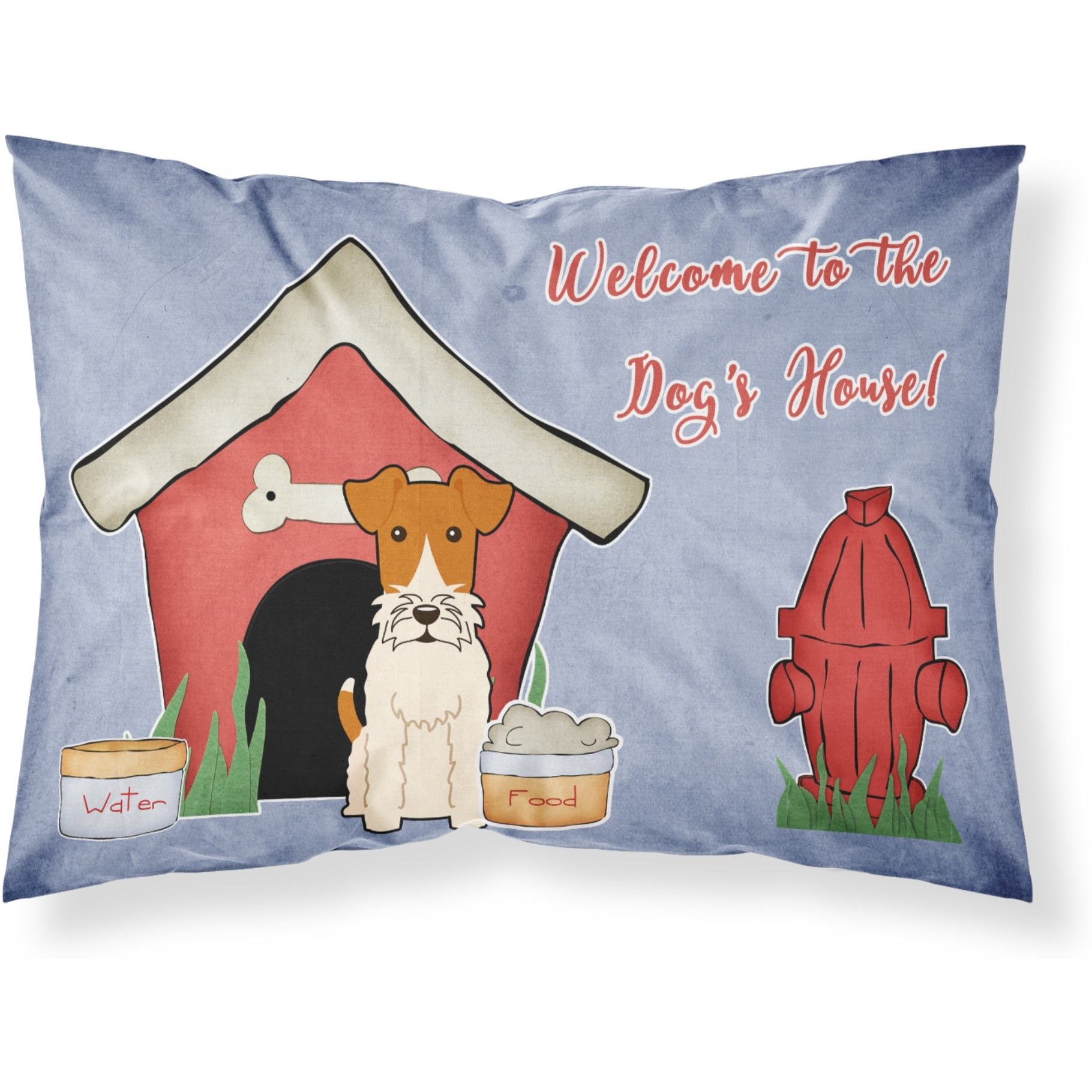 &quotCaroline's Treasures Dog House Collection Wire Fox Terrier Fabric Standard Pillowcase BB2855PILLOWCASE, Multicolor"
