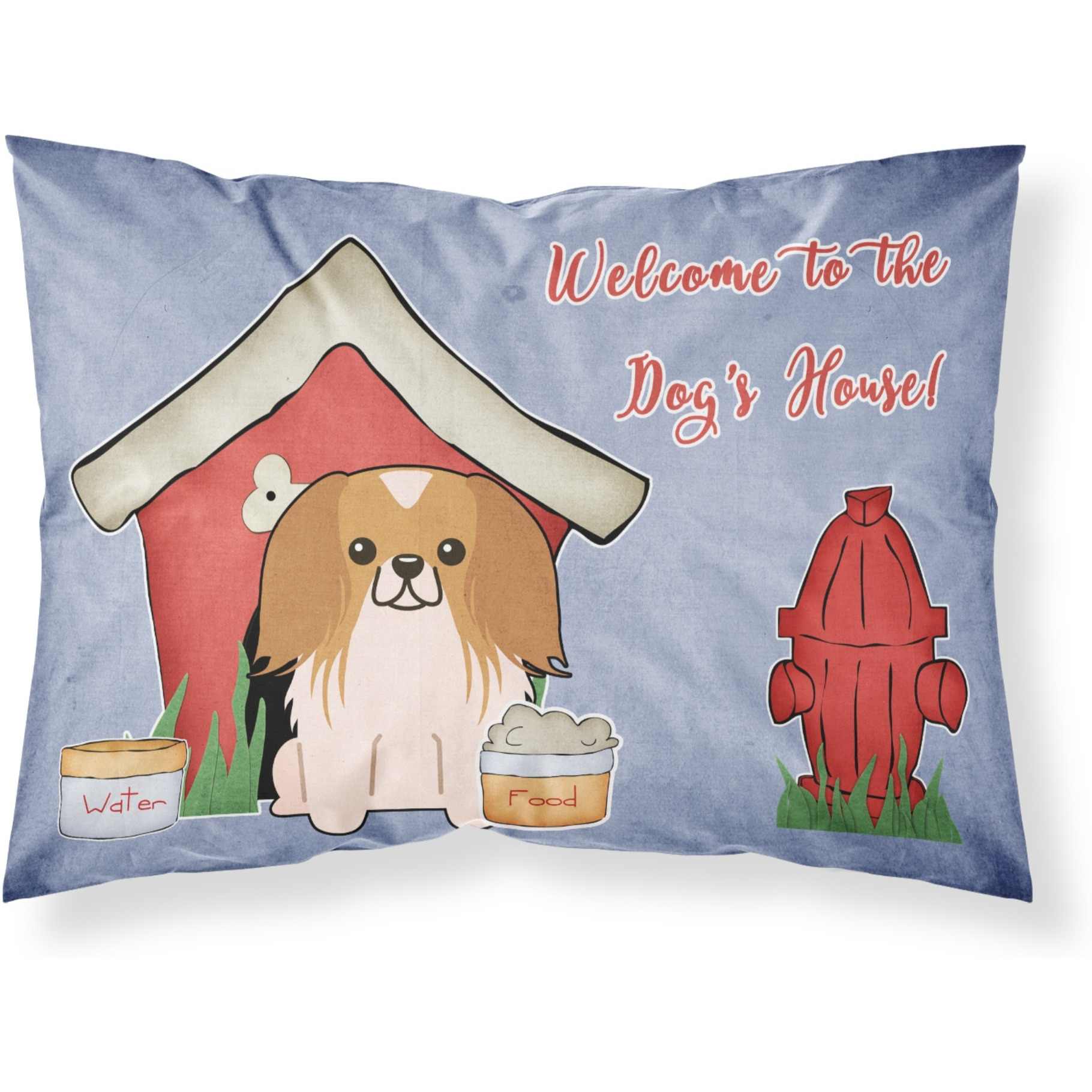 Caroline's Treasures Dog House Collection Pekingnese Red White Fabric Standard Pillowcase BB2857PILLOWCASE