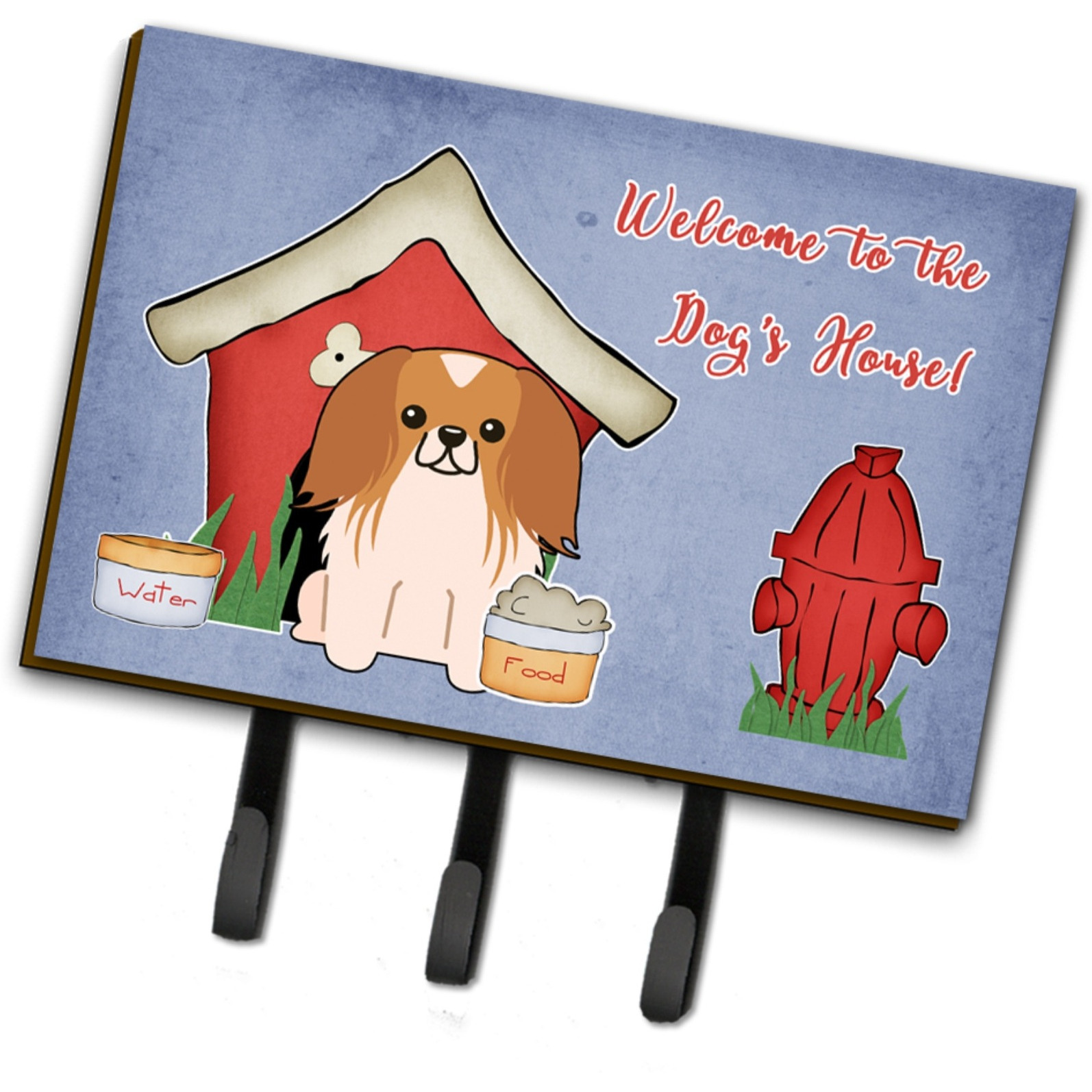 &quotCaroline's Treasures Dog House Collection Pekingnese Red White Leash or Key Holder BB2857TH68, Triple, Multicolor"