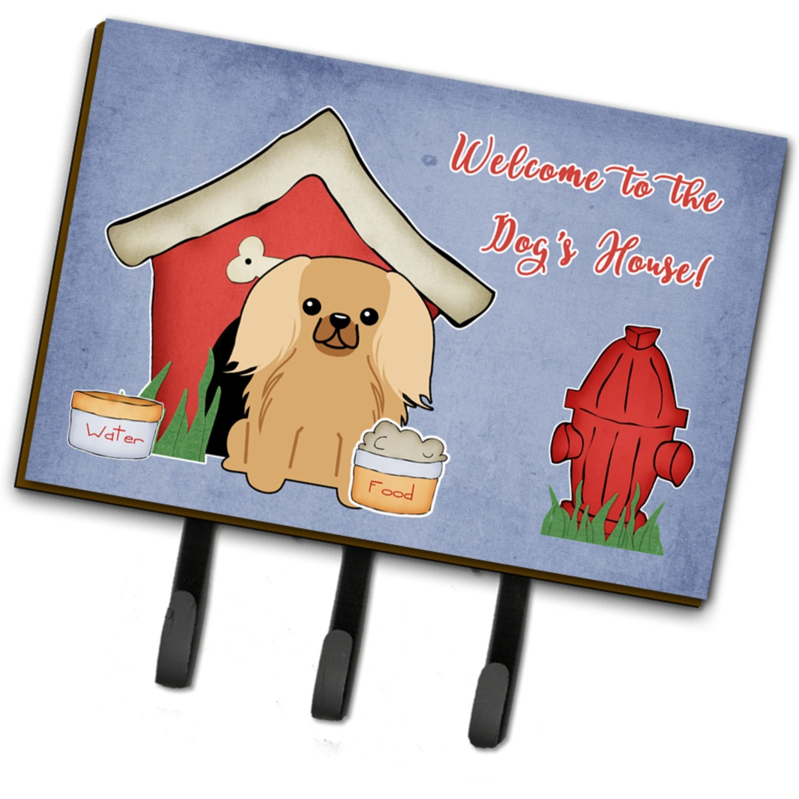 &quotCaroline's Treasures Dog House Collection Pekingnese Fawn Sable Leash or Key Holder BB2858TH68, Triple, Multicolor"