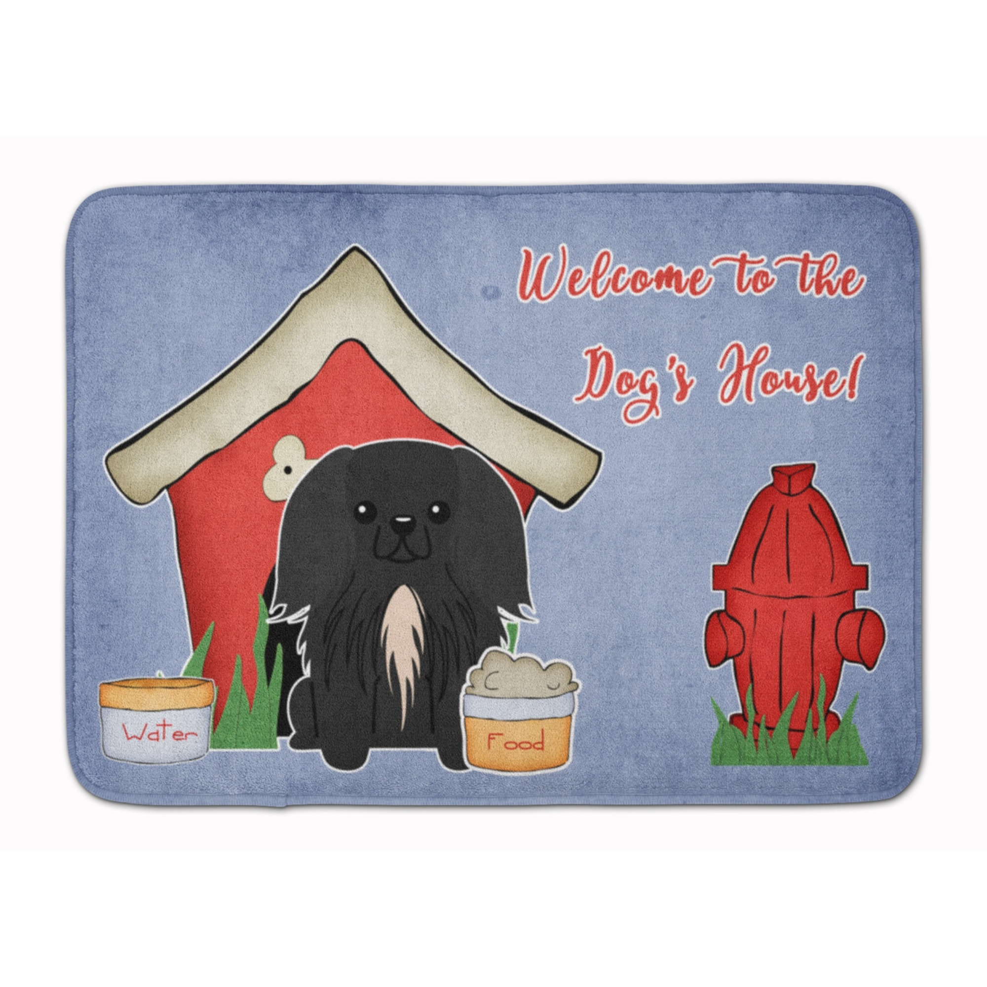 &quotCaroline's Treasures Dog House Collection Pekingnese Black Floor Mat, 19"" x 27"", Multicolor"
