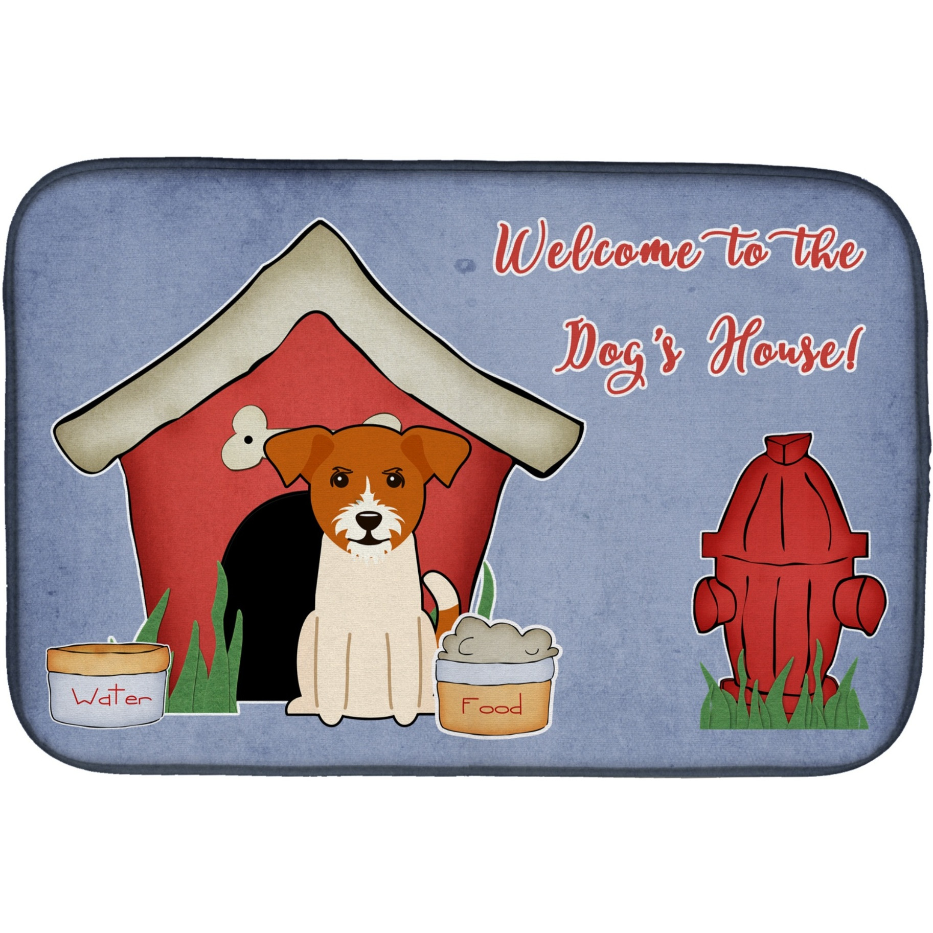 &quotCaroline's Treasures Dog House Collection Jack Russell Terrier Dish Drying Mat, 14"" x 21"""