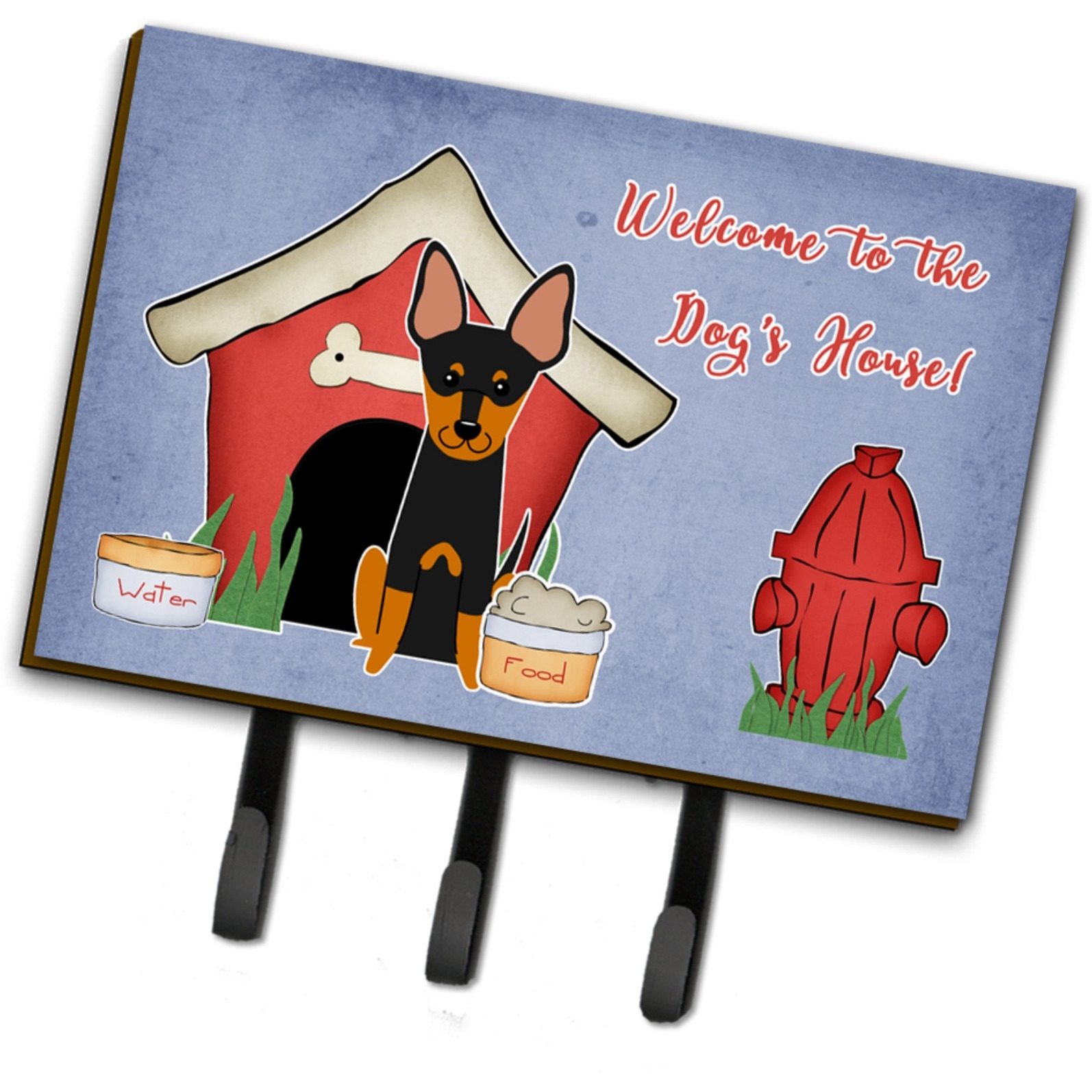 &quotCaroline's Treasures Dog House Collection English Toy Terrier Leash or Key Holder BB2863TH68, Triple"