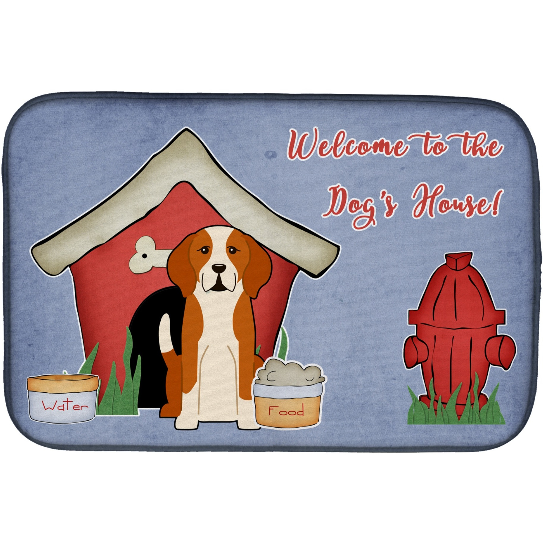 &quotCaroline's Treasures BB2864DDM Dish Drying Mat, 14 x 21, Dog House"