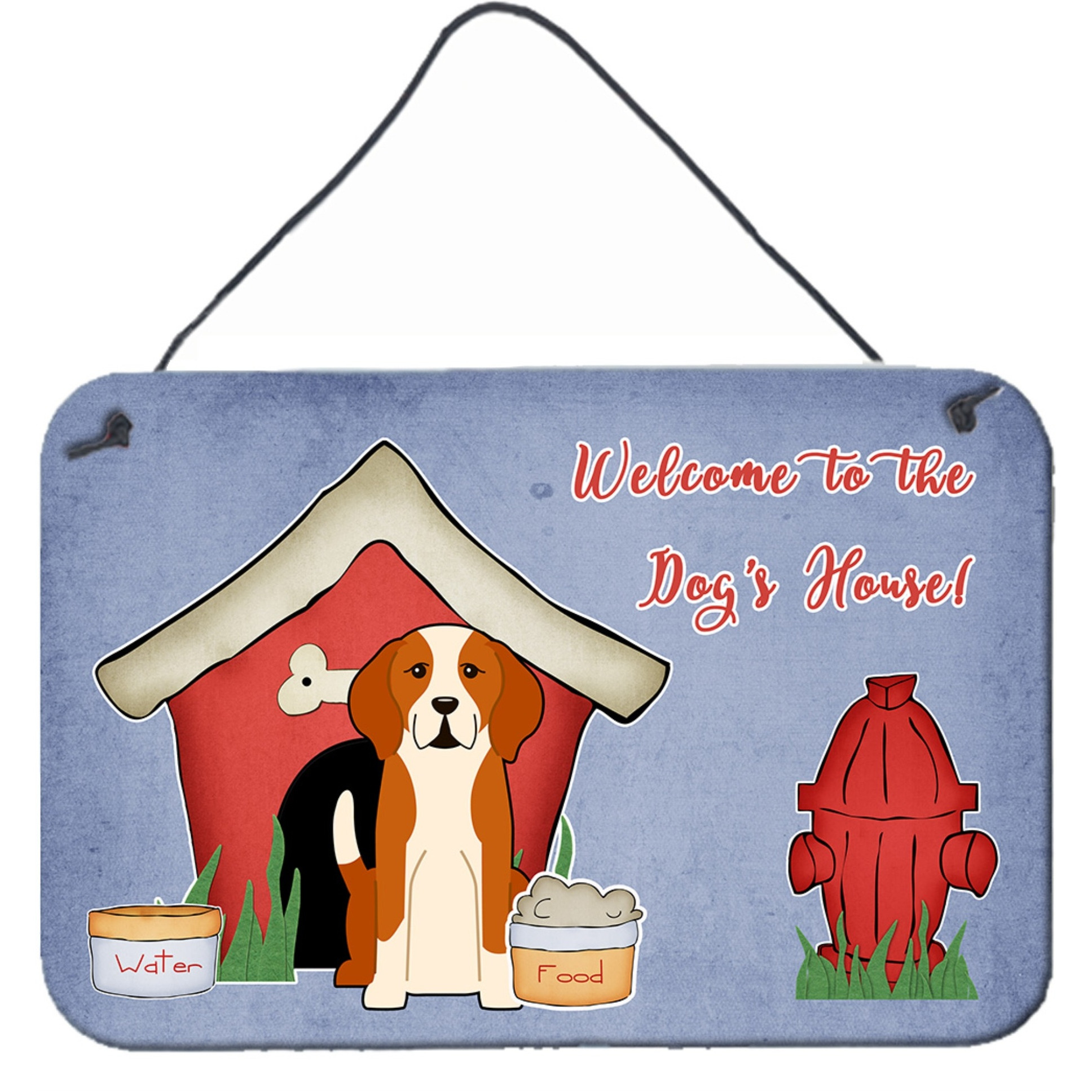 &quotCaroline's Treasures Dog House Collection English Foxhound Wall or Door Hanging Prints BB2864DS812, 8HX12W, Multicolor"