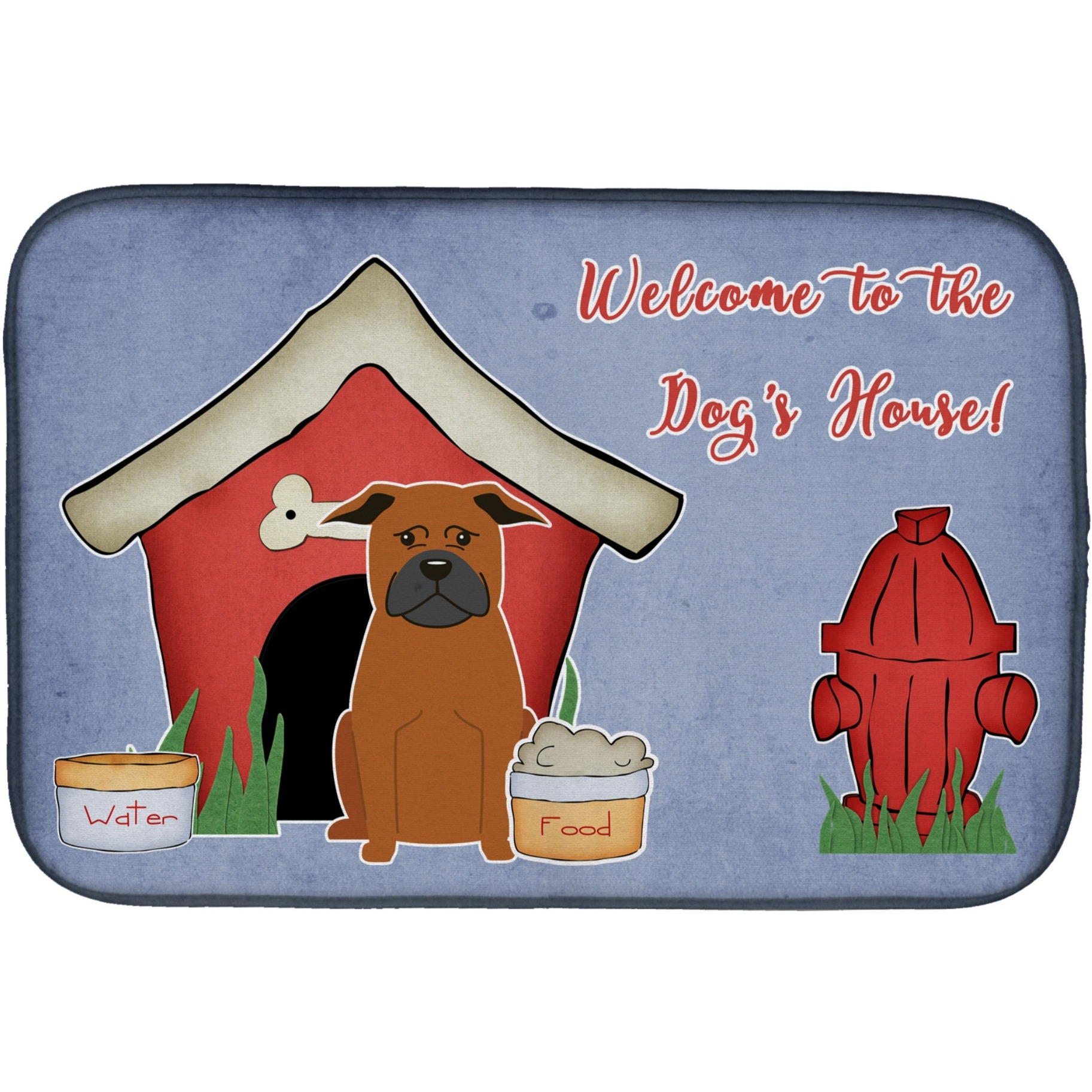 &quotCaroline's Treasures BB2865DDM Dish Drying Mat, 14"" x 21"", Dog House"