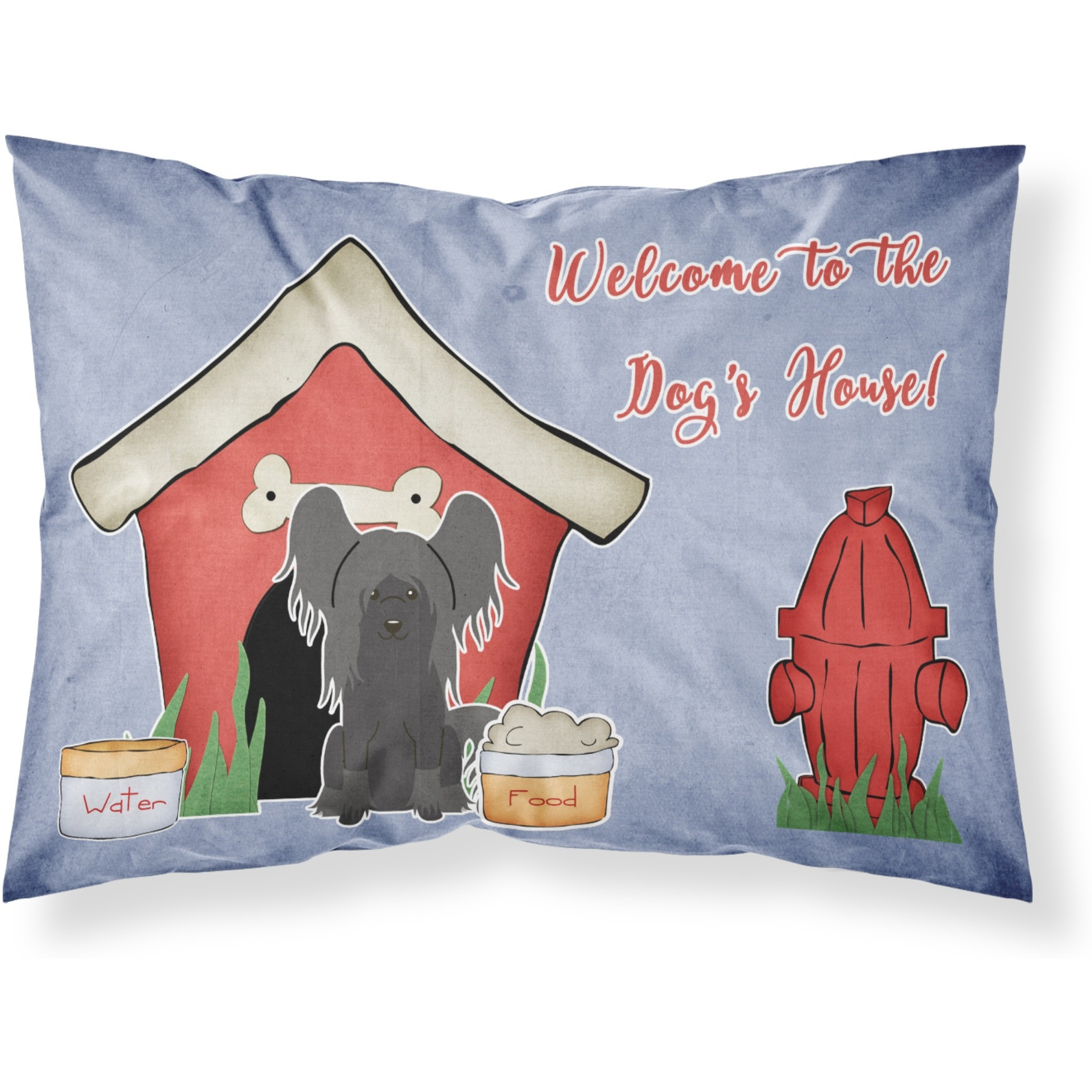 &quotCaroline's Treasures Dog House Collection Chinese Crested Black Fabric Standard Pillowcase BB2866PILLOWCASE, Multicolor"