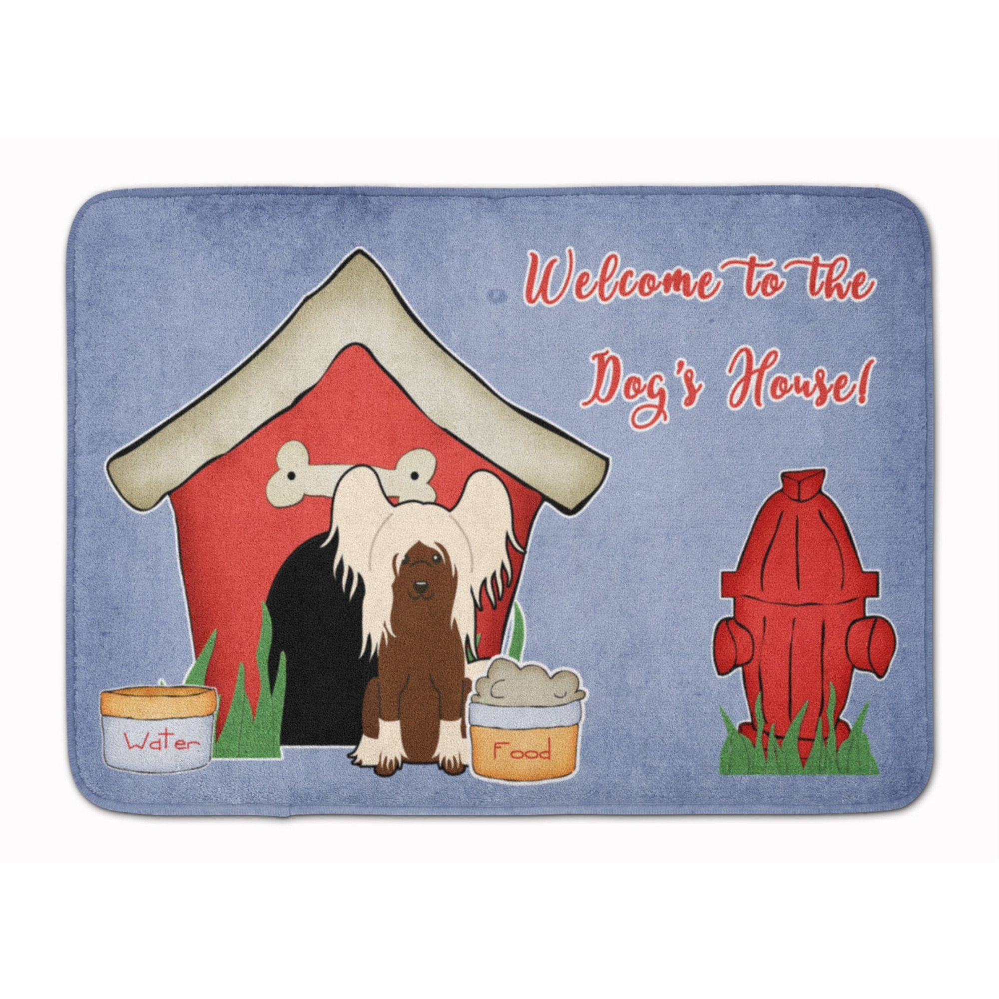 &quotCaroline's Treasures Dog House Chinese Crested Cream Floor Mat, 19"" x 27"", Multicolor"