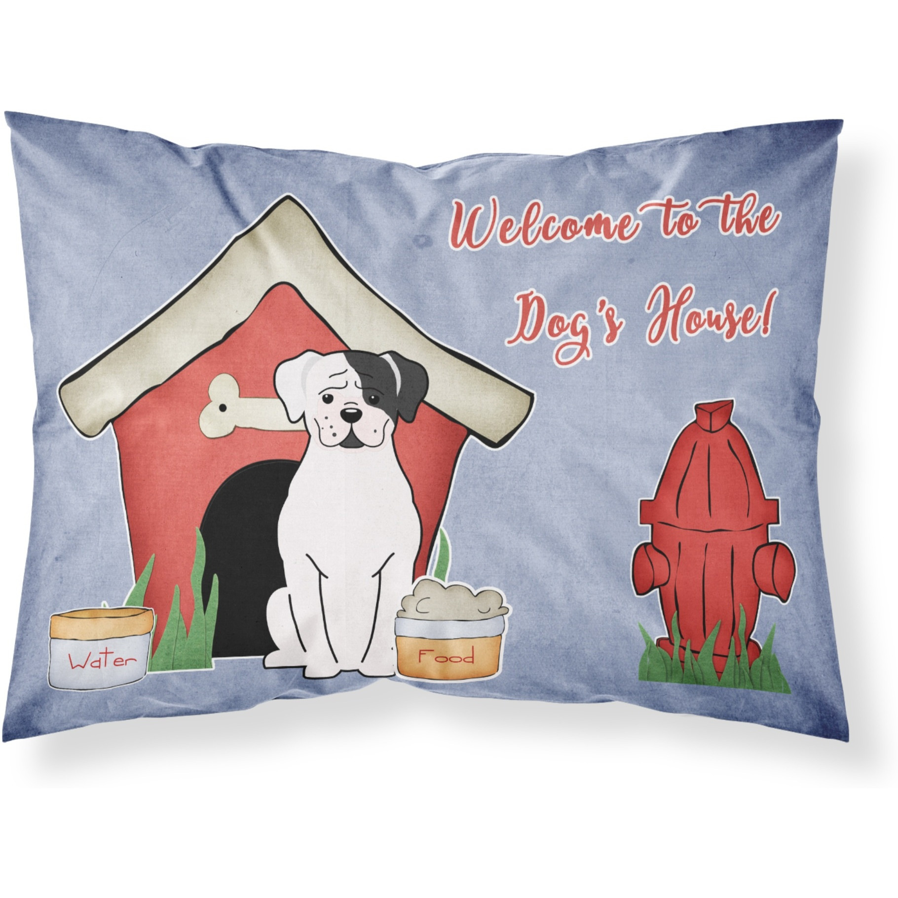 &quotCaroline's Treasures Dog House Collection White Boxer Cooper Fabric Standard Pillowcase BB2868PILLOWCASE, Multicolor"
