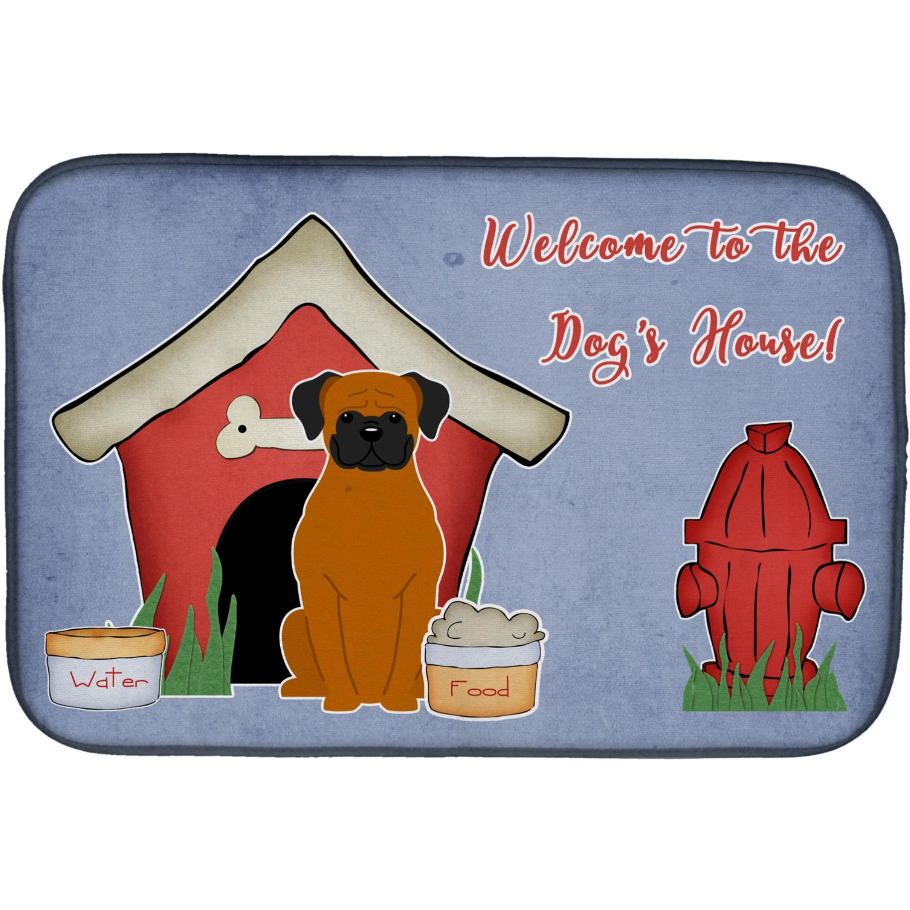 &quotCaroline's Treasures BB2869DDM Dish Drying Mat, 14 x 21, Dog House"