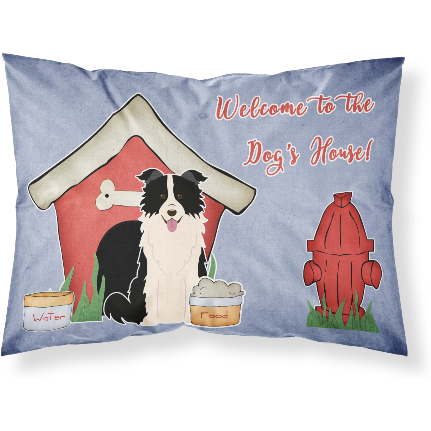 &quotCaroline's Treasures Dog House Collection Border Collie Black White Fabric Standard Pillowcase BB2872PILLOWCASE, Multicolor"