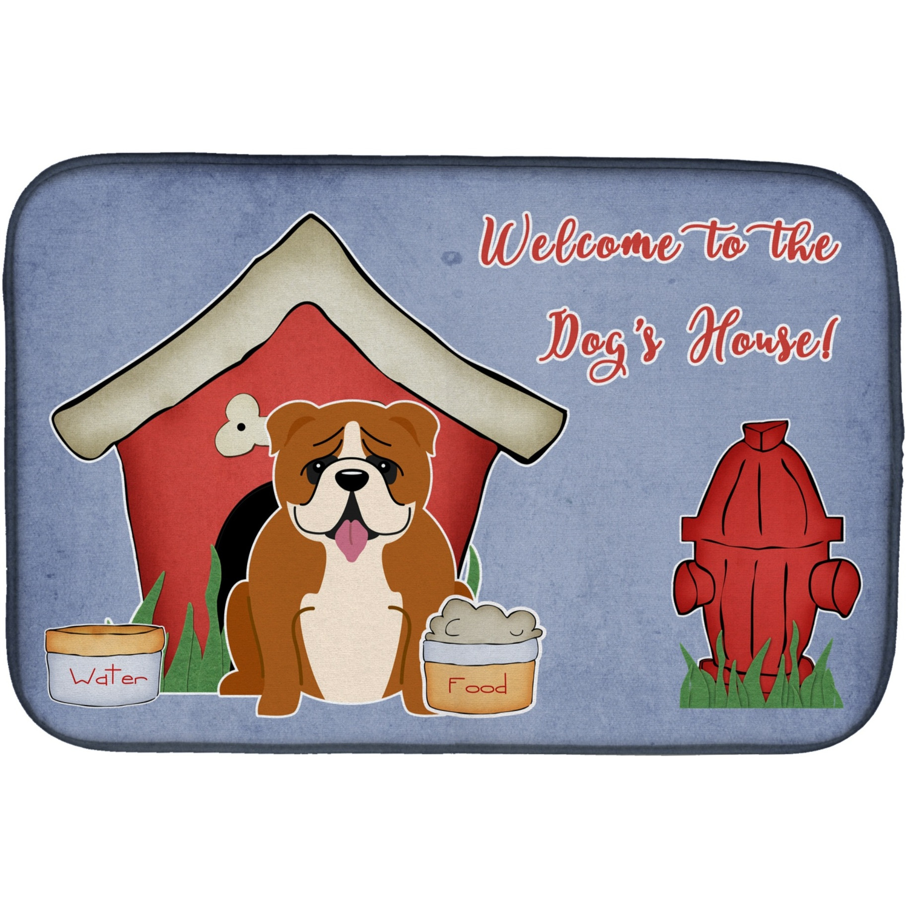 &quotCaroline's Treasures BB2874DDM Dish Drying Mat, 14"" x 21"", Dog House"