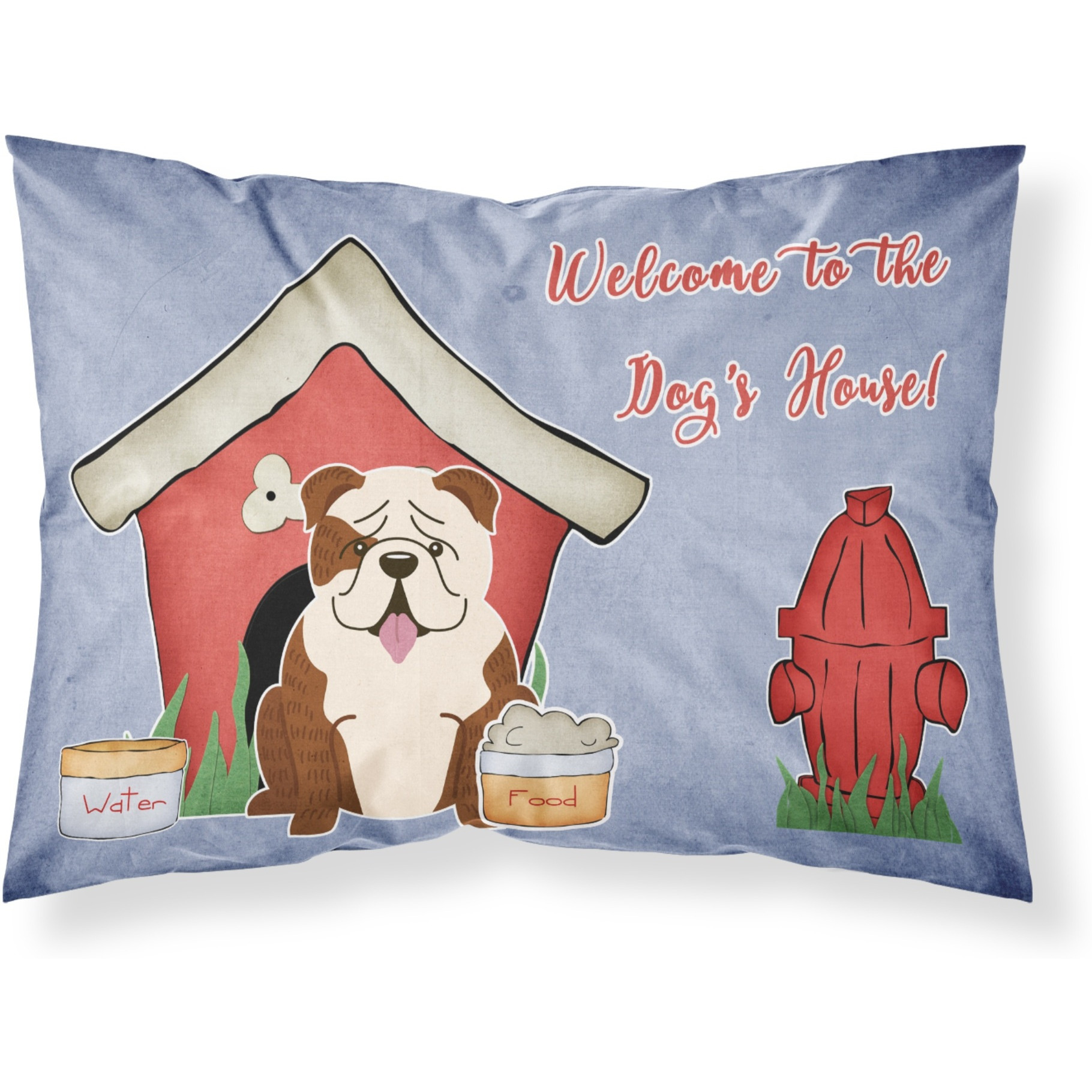 &quotCaroline's Treasures Dog House Collection English Bulldog Brindle White Fabric Standard Pillowcase BB2875PILLOWCASE, Multicolor"