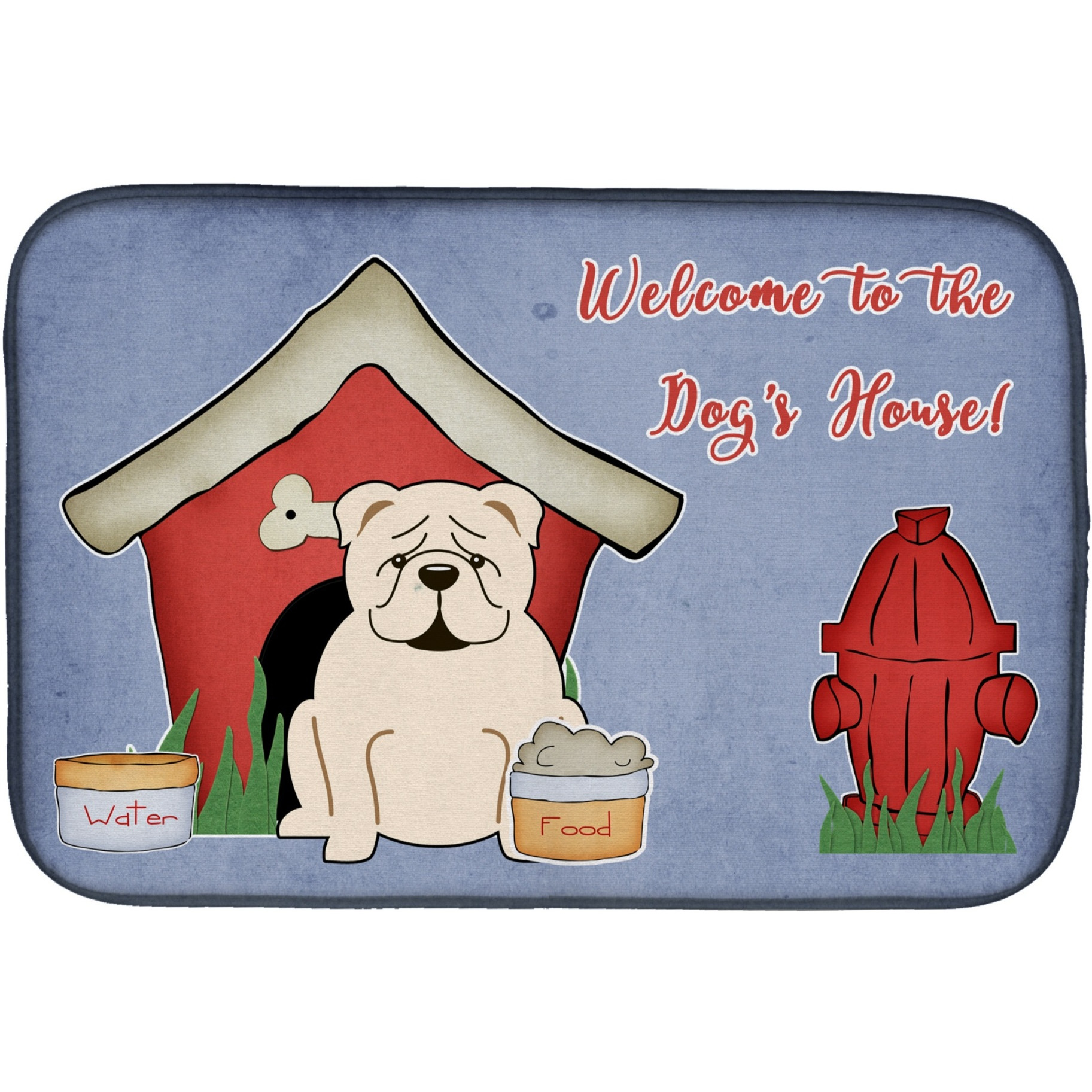 &quotCaroline's Treasures BB2877DDM Dish Drying Mat, 14 x 21, Dog House"
