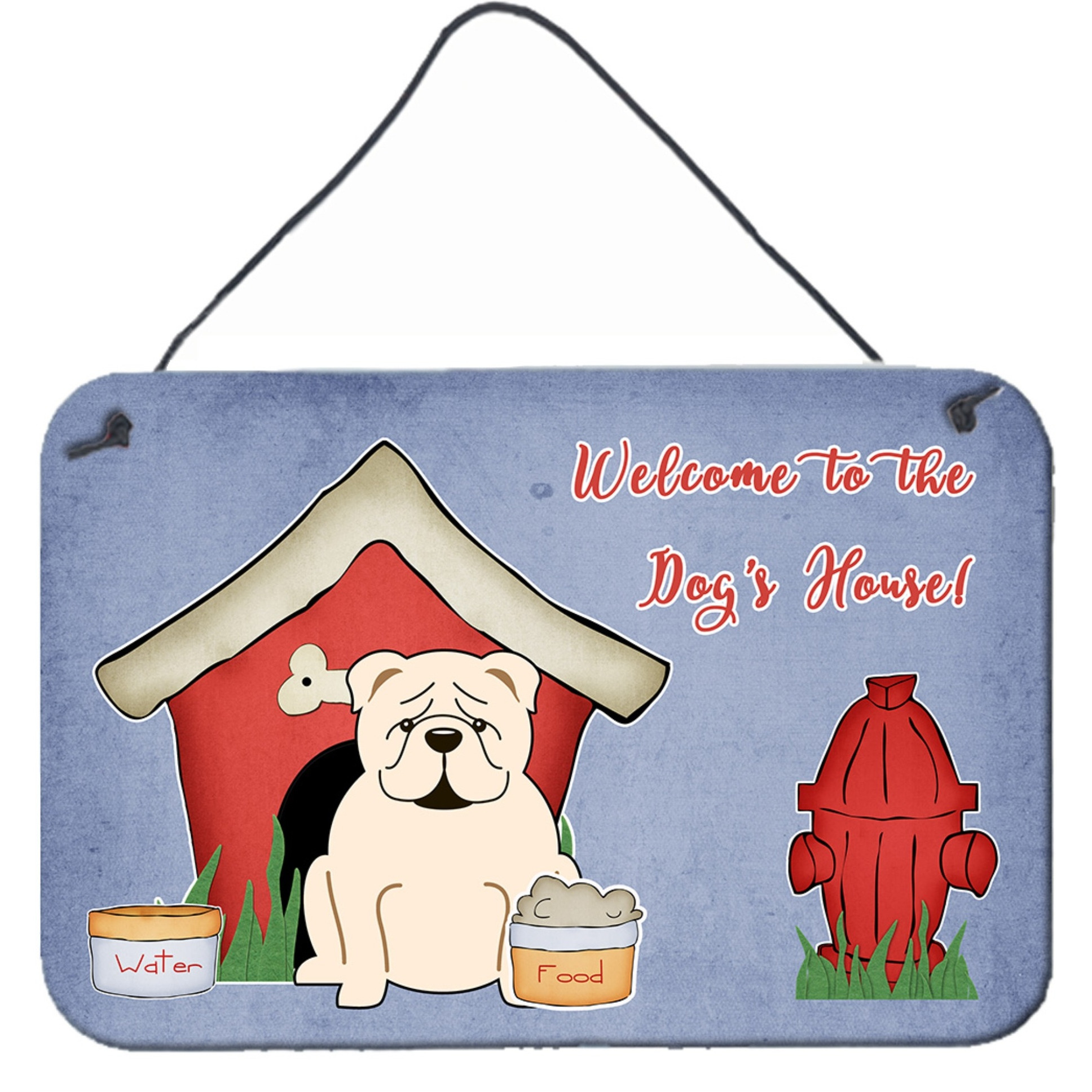 &quotCaroline's Treasures Dog House Collection English Bulldog White Wall or Door Hanging Prints BB2877DS812, 8HX12W"