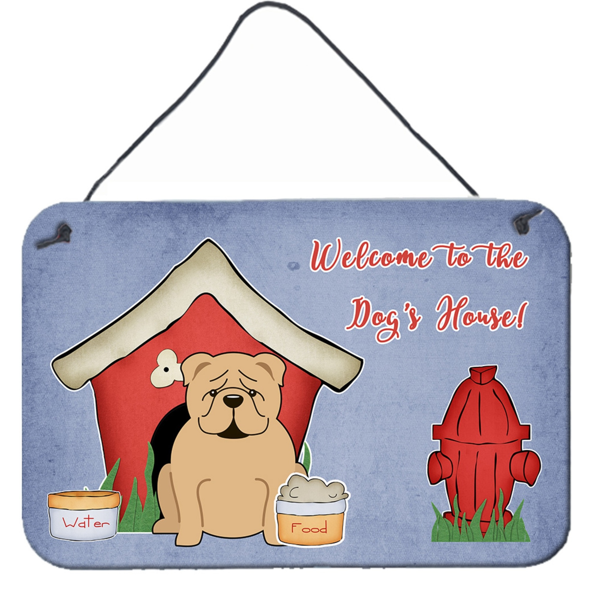 &quotCaroline's Treasures Dog House Collection English Bulldog Fawn Wall or Door Hanging Prints BB2878DS812, 8HX12W, Multicolor"