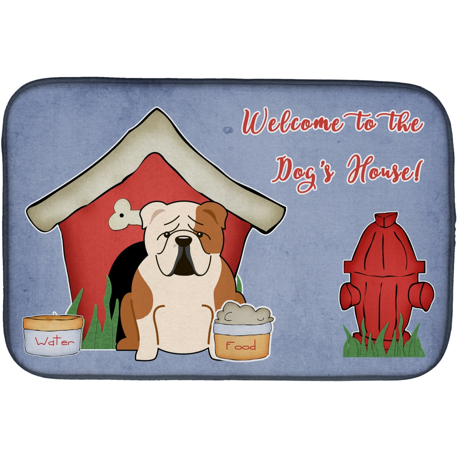 &quotCaroline's Treasures BB2879DDM Dish Drying Mat, 14"" x 21"", Dog House"