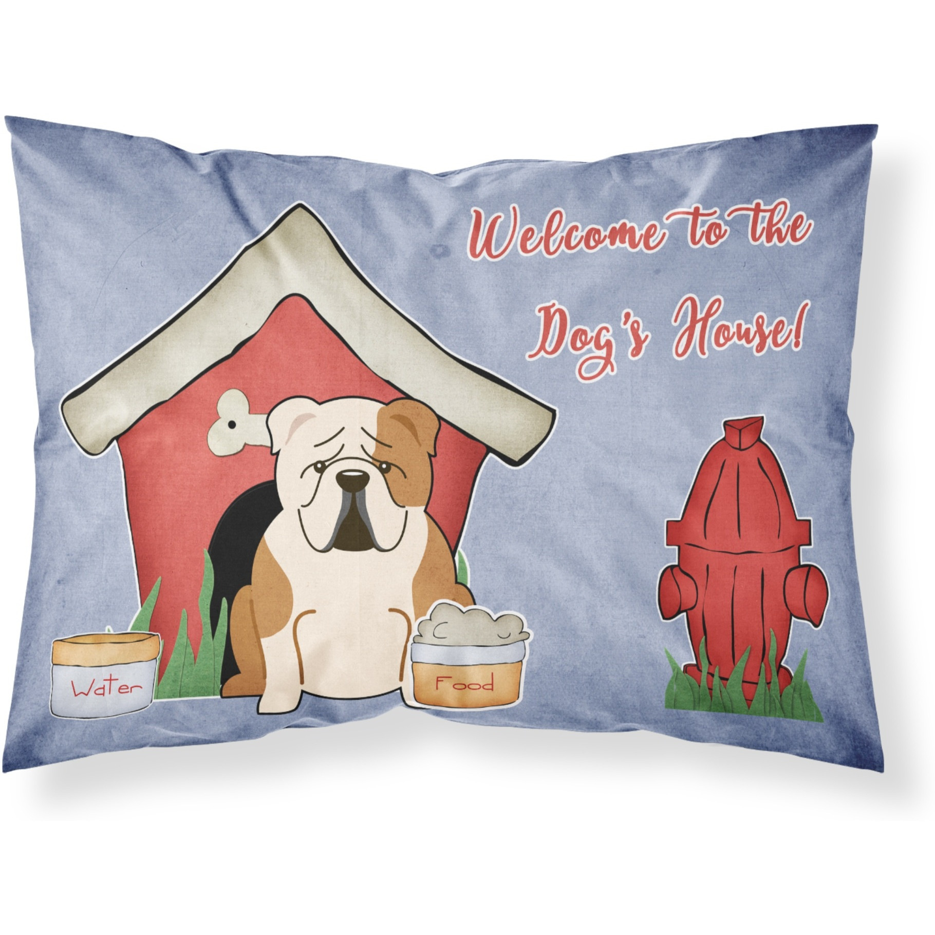 Caroline's Treasures Dog House Collection English Bulldog Fawn White Fabric Standard Pillowcase BB2879PILLOWCASE