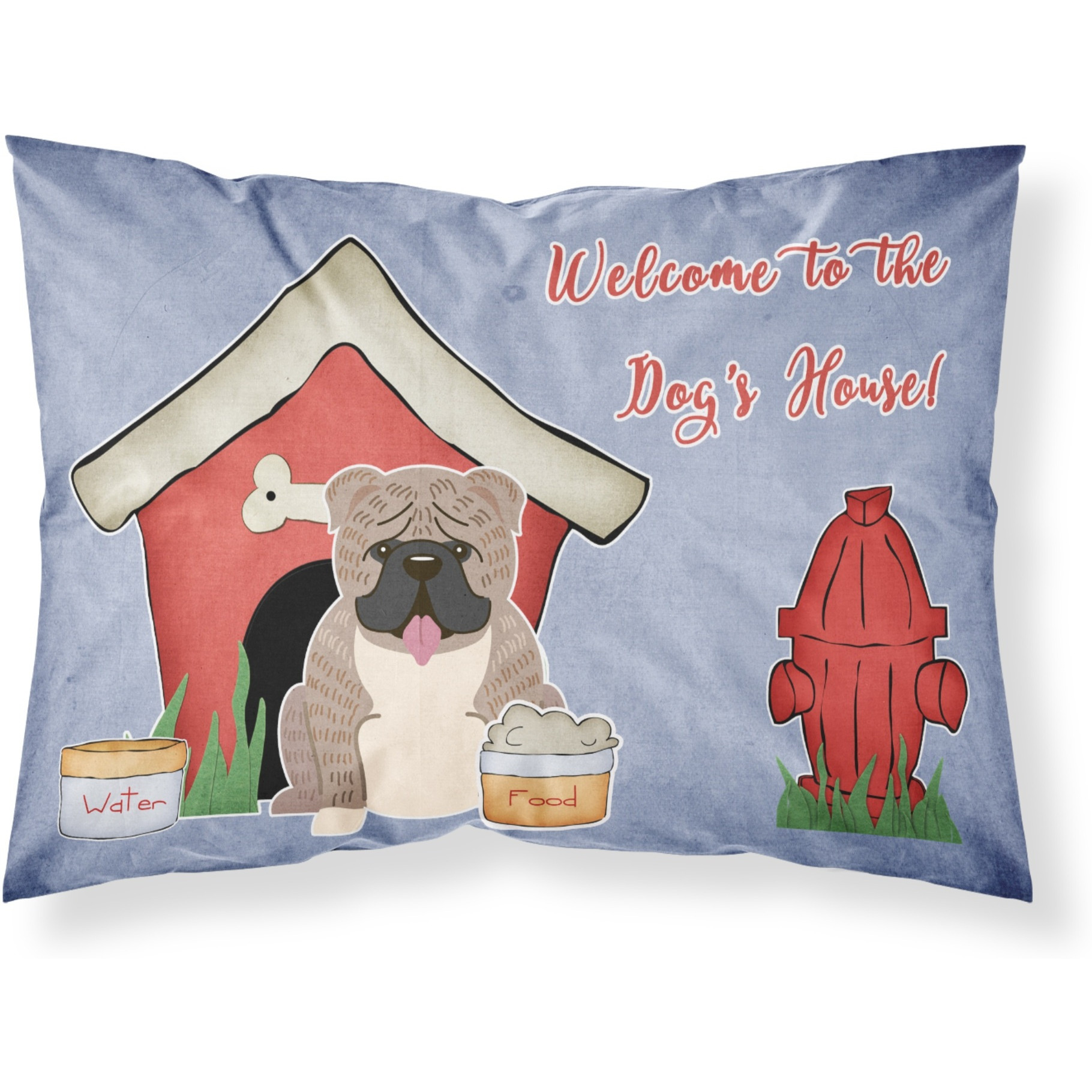 &quotCaroline's Treasures Dog House Collection English Bulldog Grey Brindle Fabric Standard Pillowcase BB2880PILLOWCASE, Multicolor"