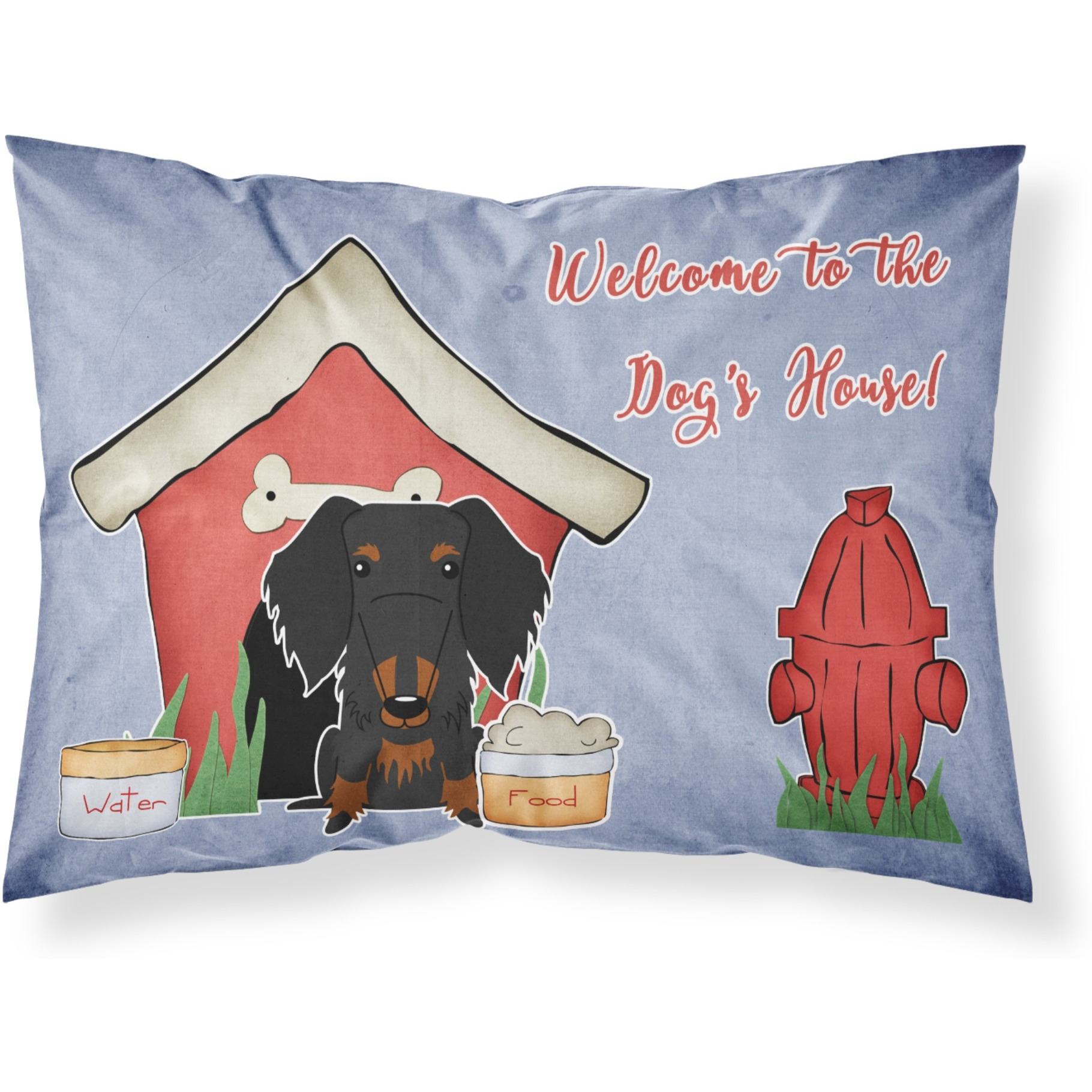 &quotCaroline's Treasures Dog House Collection Wire Haired Dachshund Black Tan Fabric Standard Pillowcase BB2881PILLOWCASE, Multicolor"