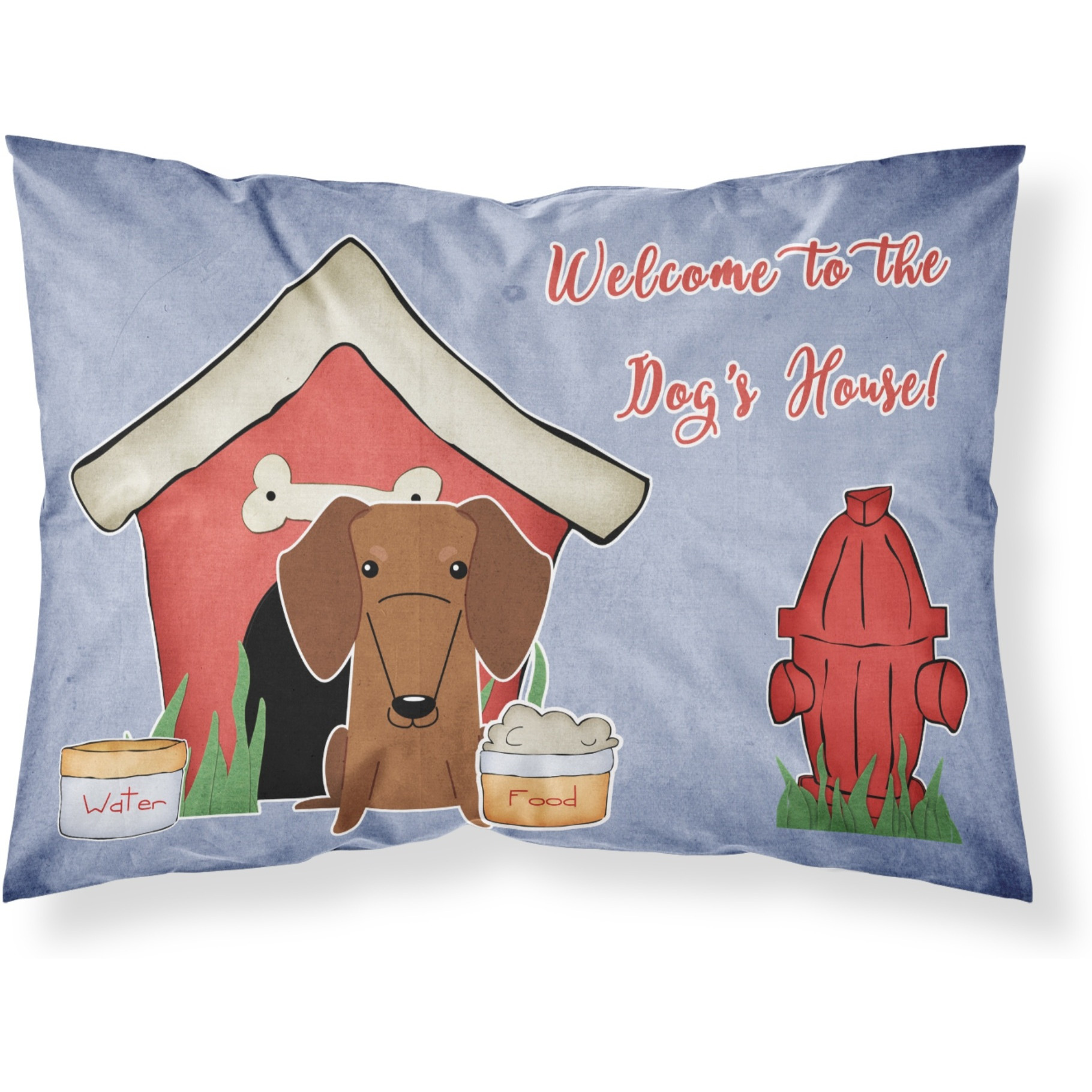 &quotCaroline's Treasures Dog House Collection Dachshund Red Brown Fabric Standard Pillowcase BB2884PILLOWCASE, Multicolor"