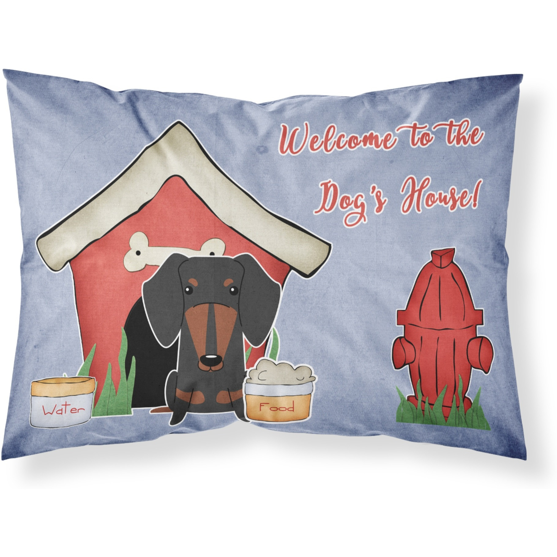 &quotCaroline's Treasures Dog House Collection Dachshund Black Tan Fabric Standard Pillowcase BB2886PILLOWCASE, Multicolor"