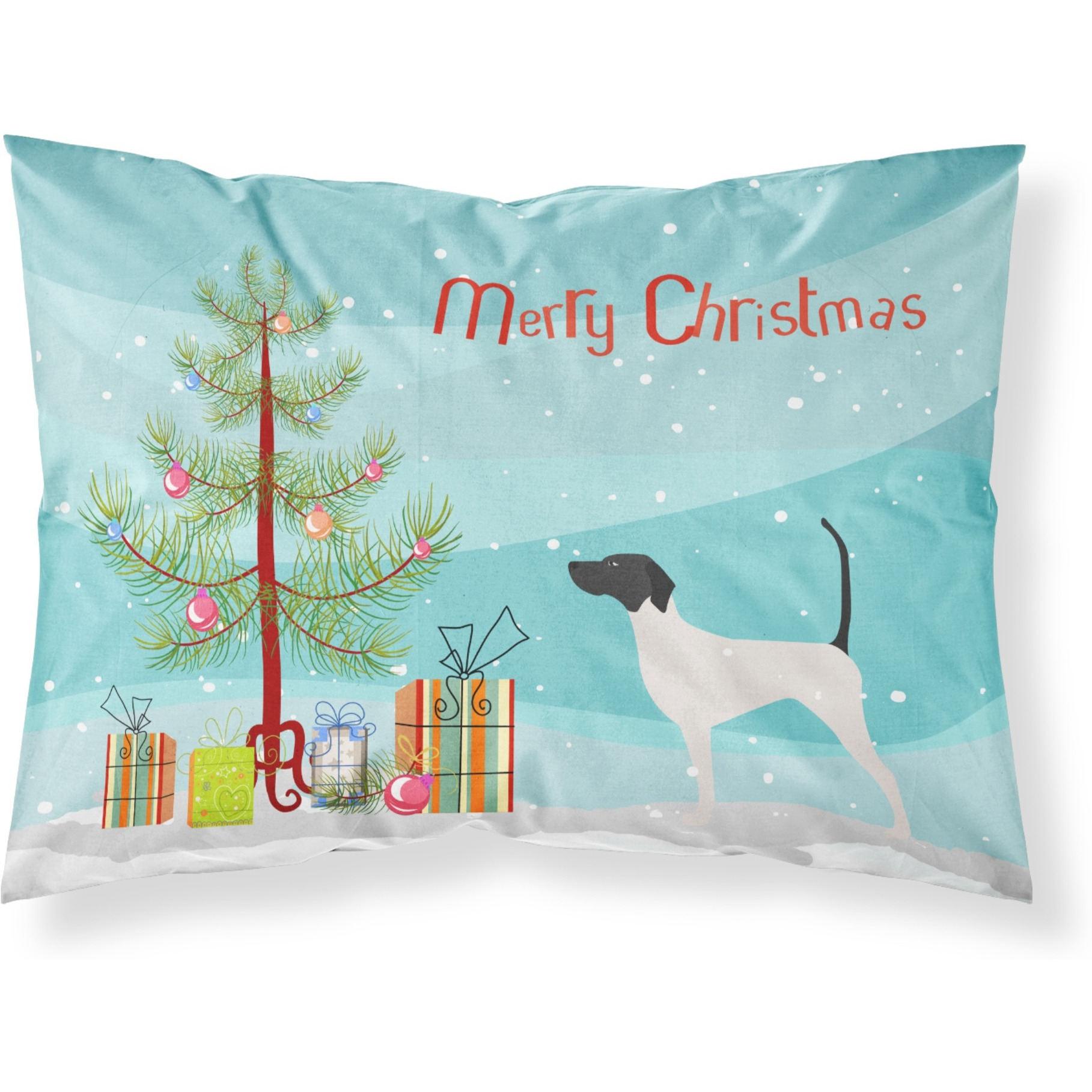 Caroline's Treasures Christmas Tree English Pointer Merry Fabric Standard Pillowcase BB2913PILLOWCASE