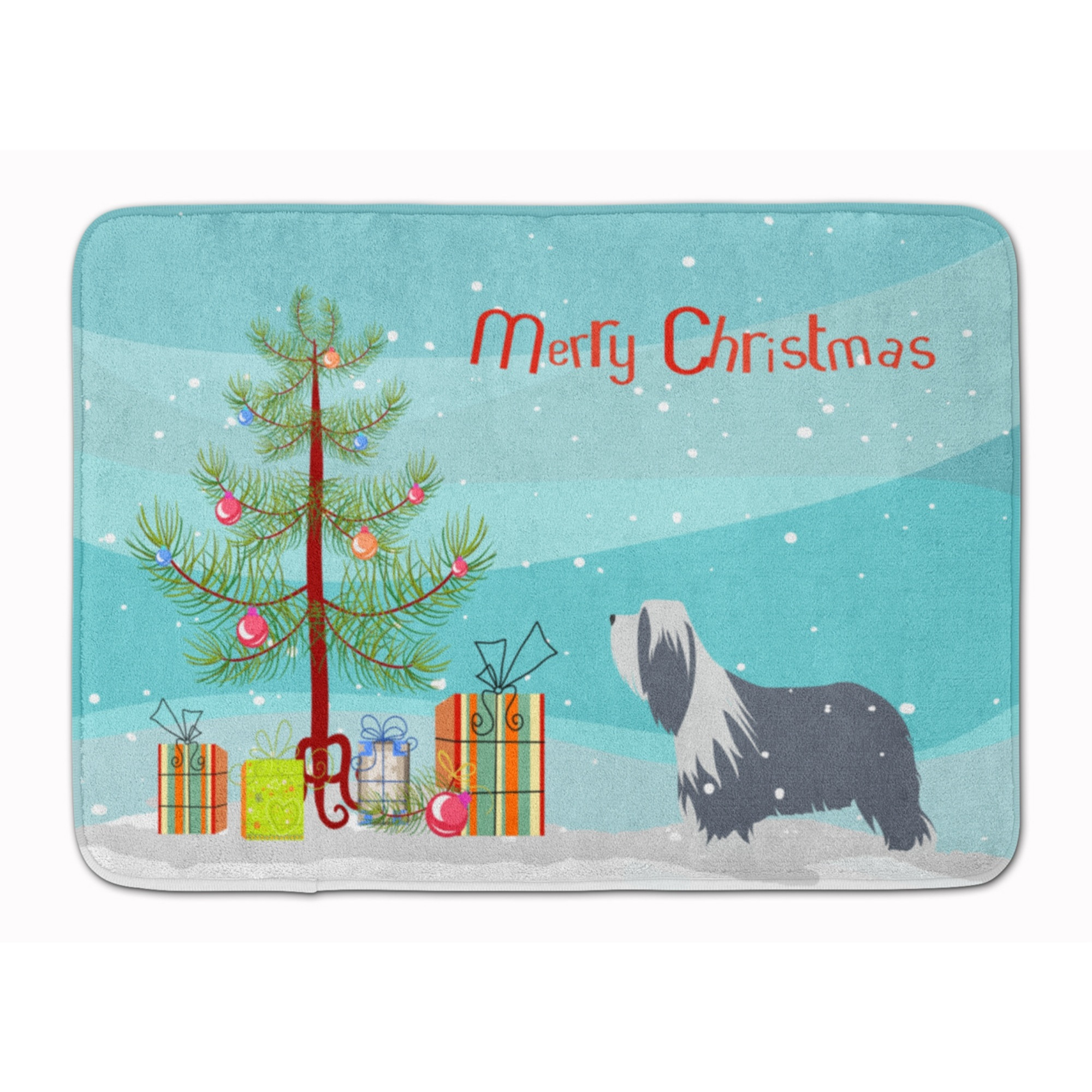 &quotCaroline's Treasures Bearded Collie Dog Merry Christmas Tree, 19"" x 27"", Multicolor"