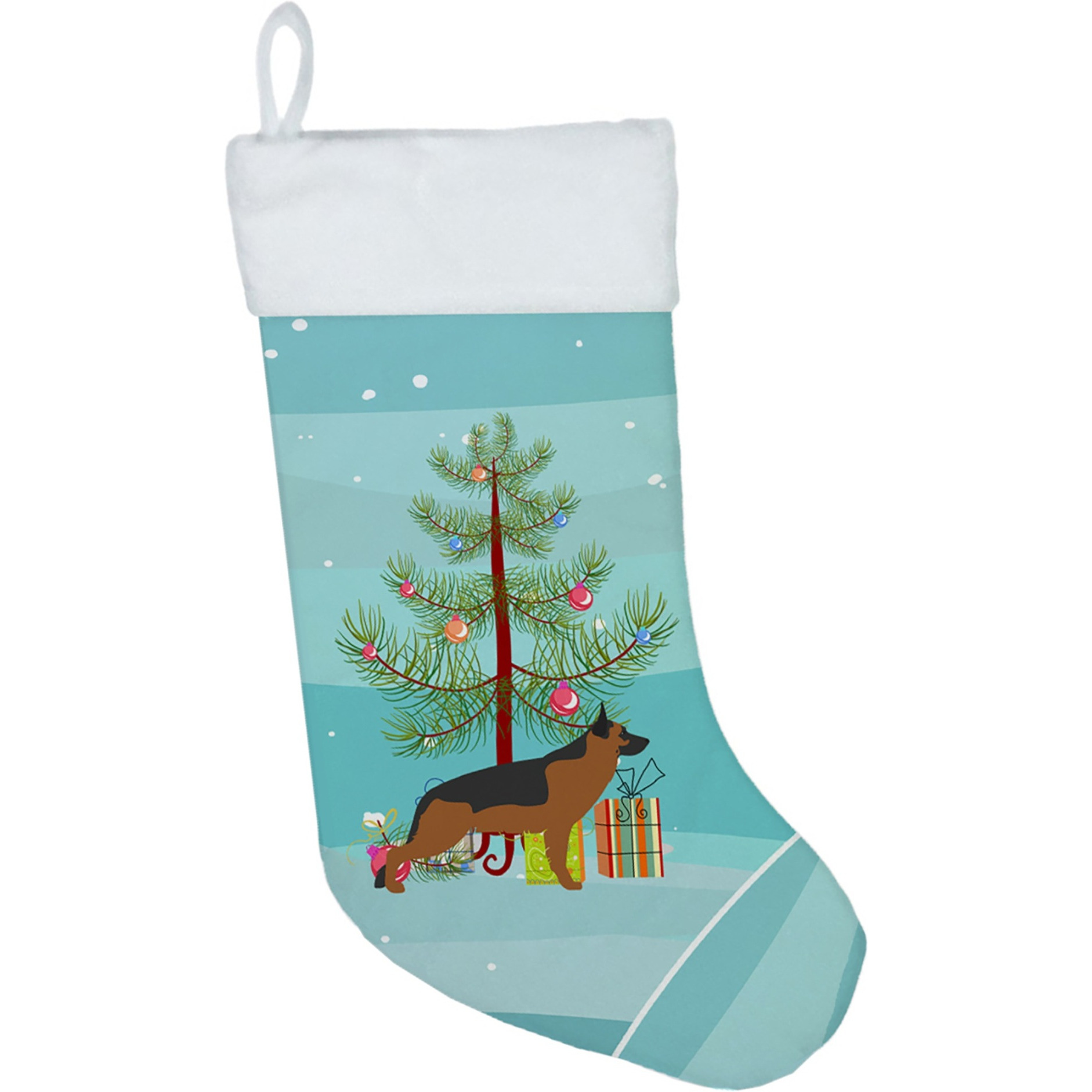 &quotCaroline's Treasures German Shepherd Merry Tree christmas-stockings, Multicolor"