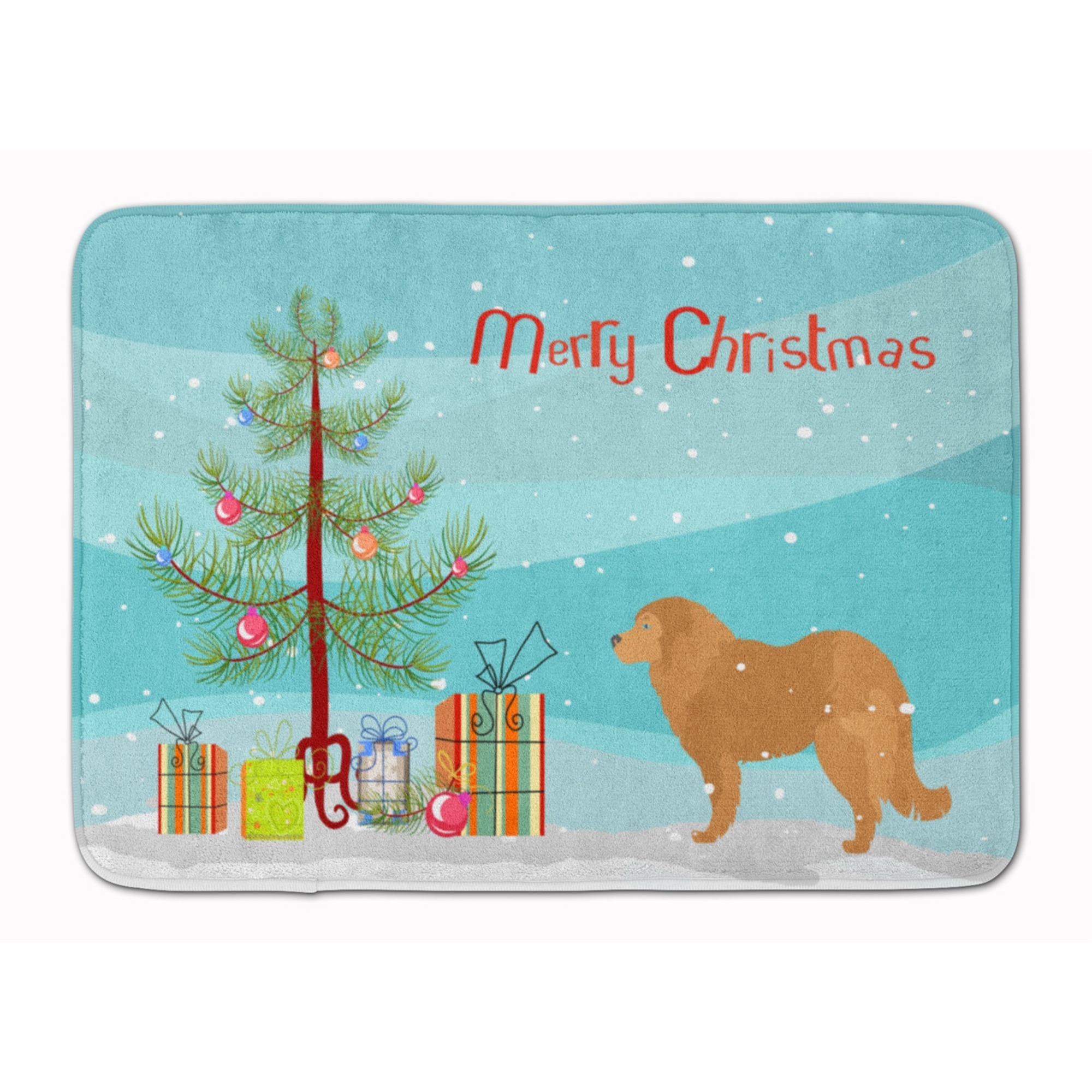 &quotCaroline's Treasures Caucasian Shepherd Dog Christmas Tree Floor Mat, 19"" x 27"", Multicolor"
