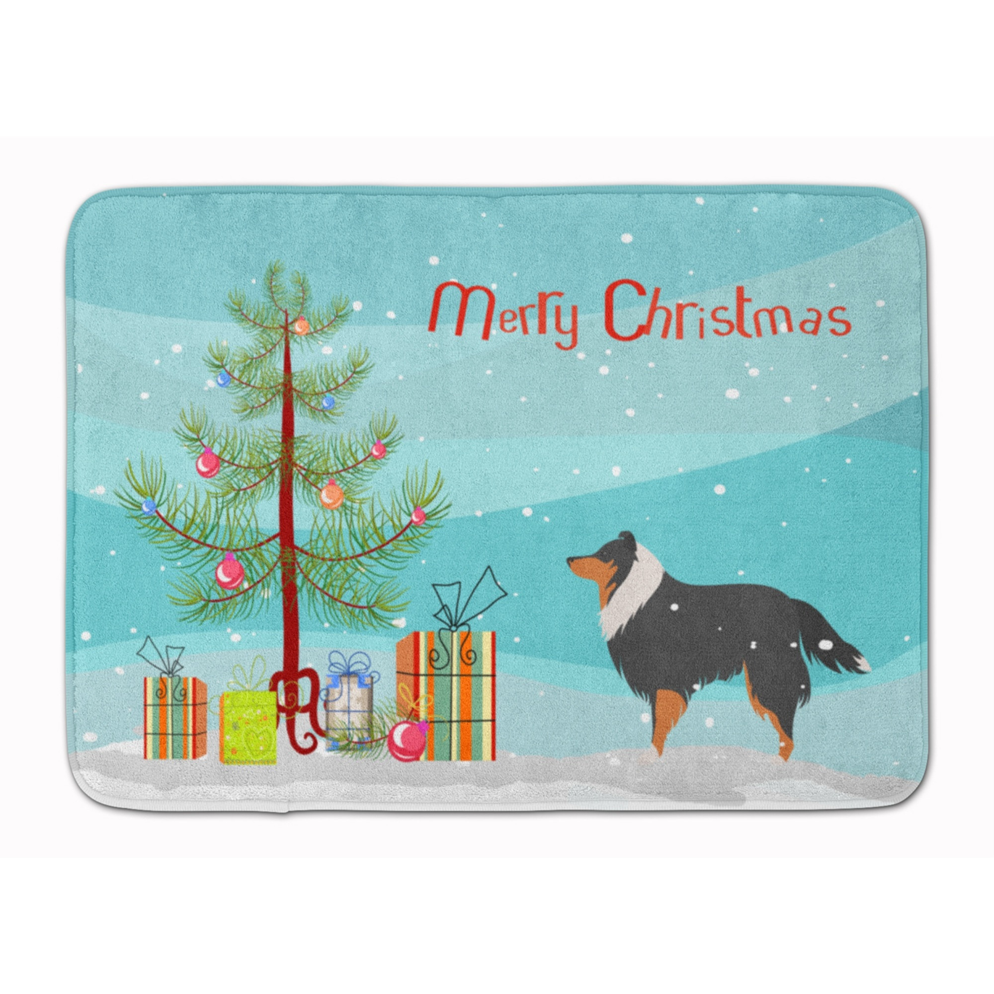 &quotCaroline's Treasures Sheltie/Shetland Sheepdog Christmas Floor Mat, 19"" x 27"", Multicolor"